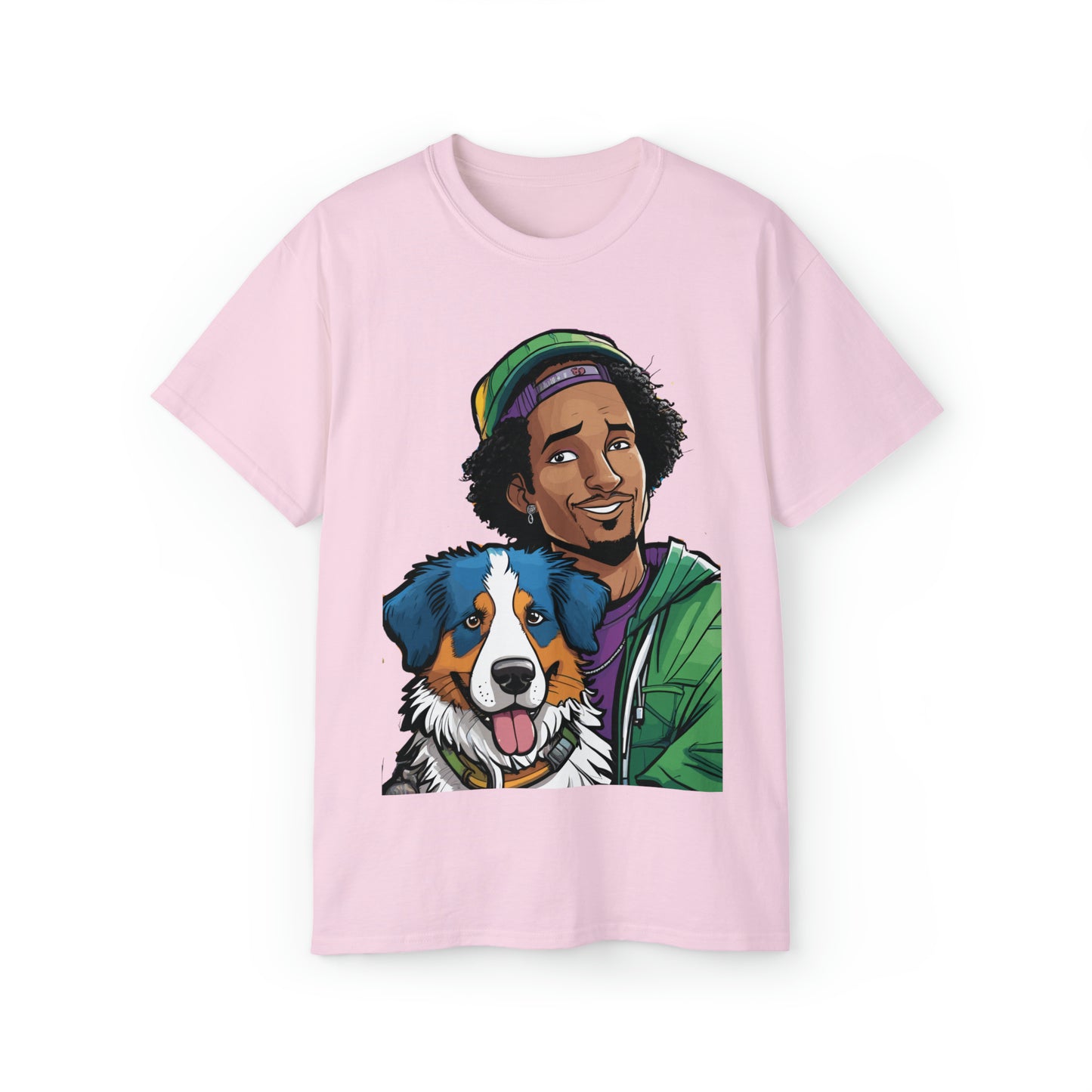 Cute Funny Rappers with Puppies Unisex Organic T-Shirt