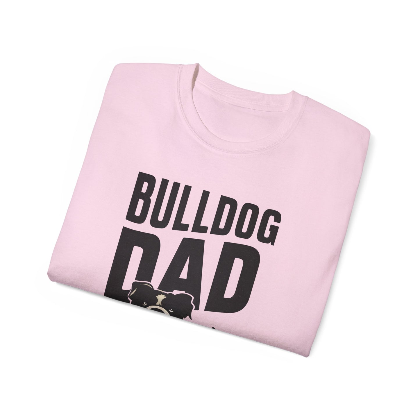 Cute Cartoon Bulldog Dad Organic T-Shirt