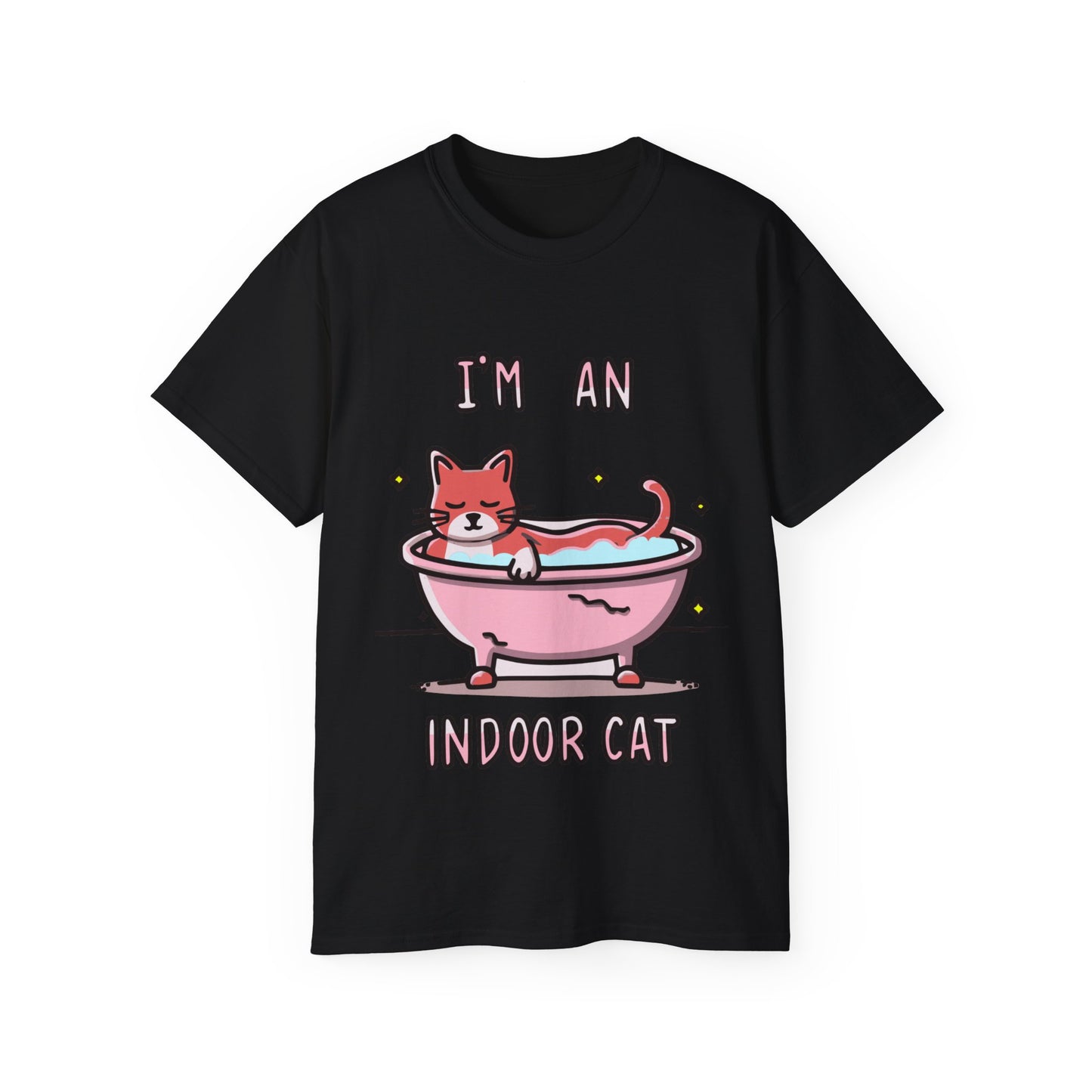 Cute Cat Cartoon I'm an Indoor Cat Unisex Organic T-Shirt