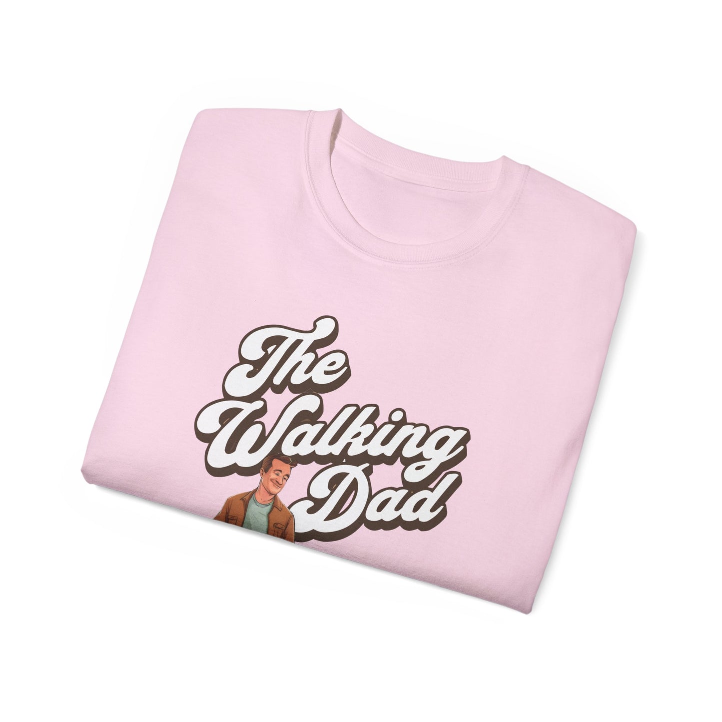 Cute Funny Dog Cartoon the Walking Dad Meme Unisex Organic T-Shirt