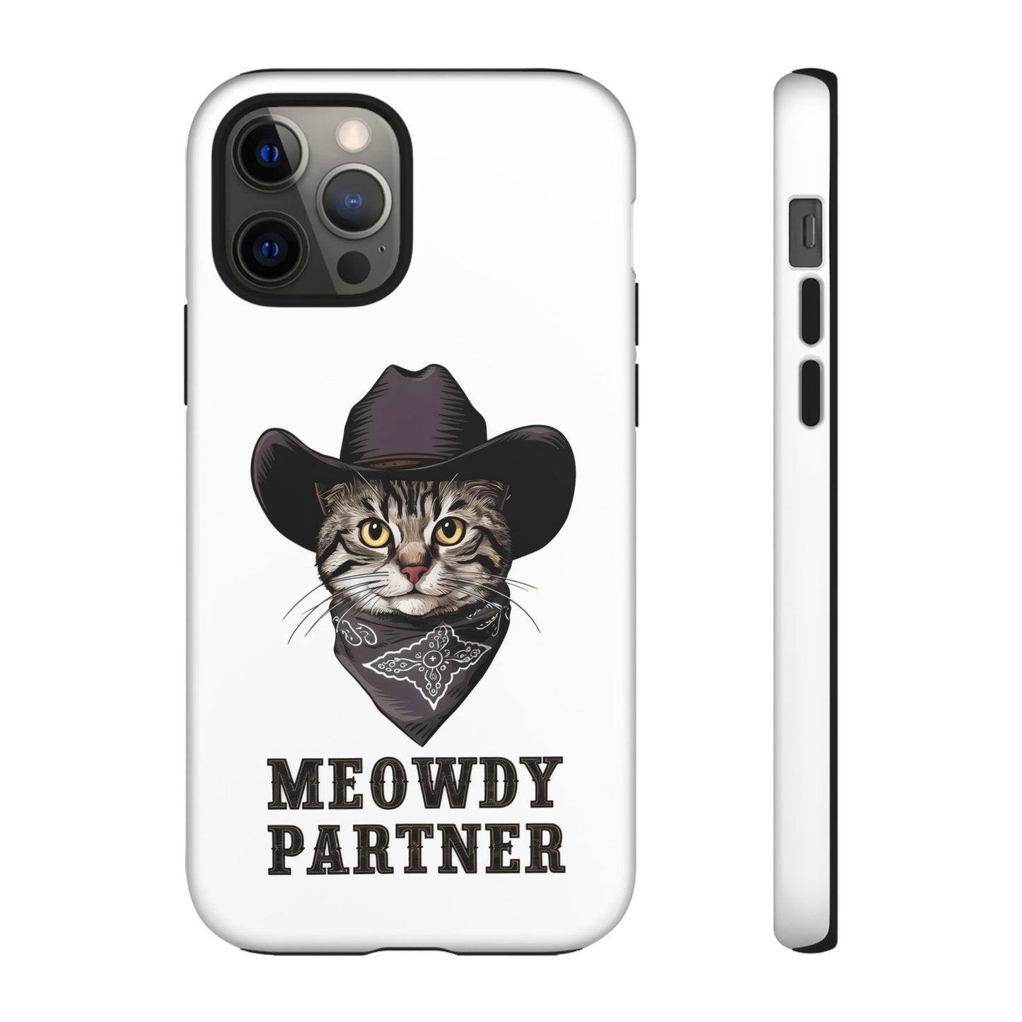 Cute Funny Cat Cartoon Meowdy Partner iPhone Tough Cases