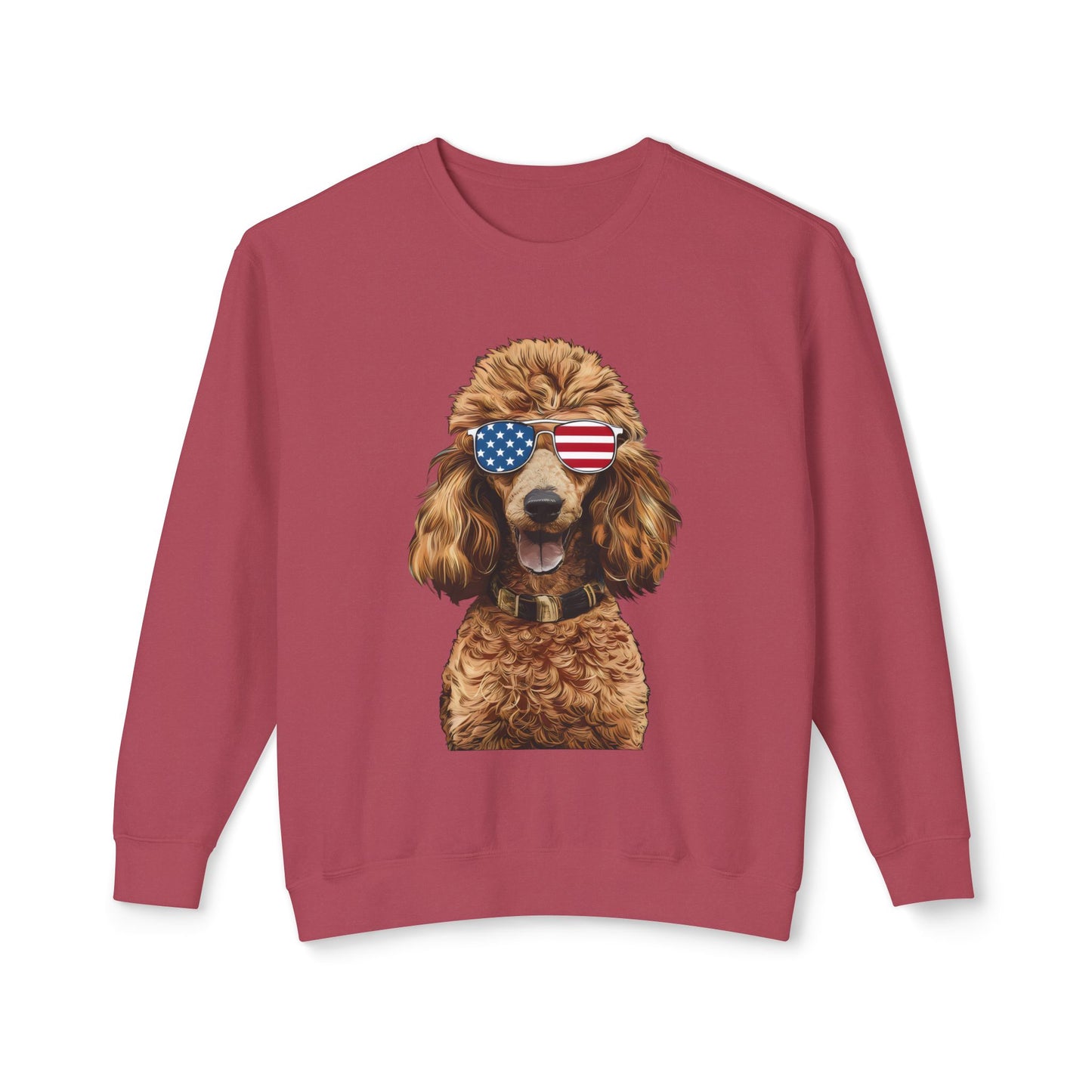 Cute Poodle in Sunglasses with US Lenses Sweatshirt