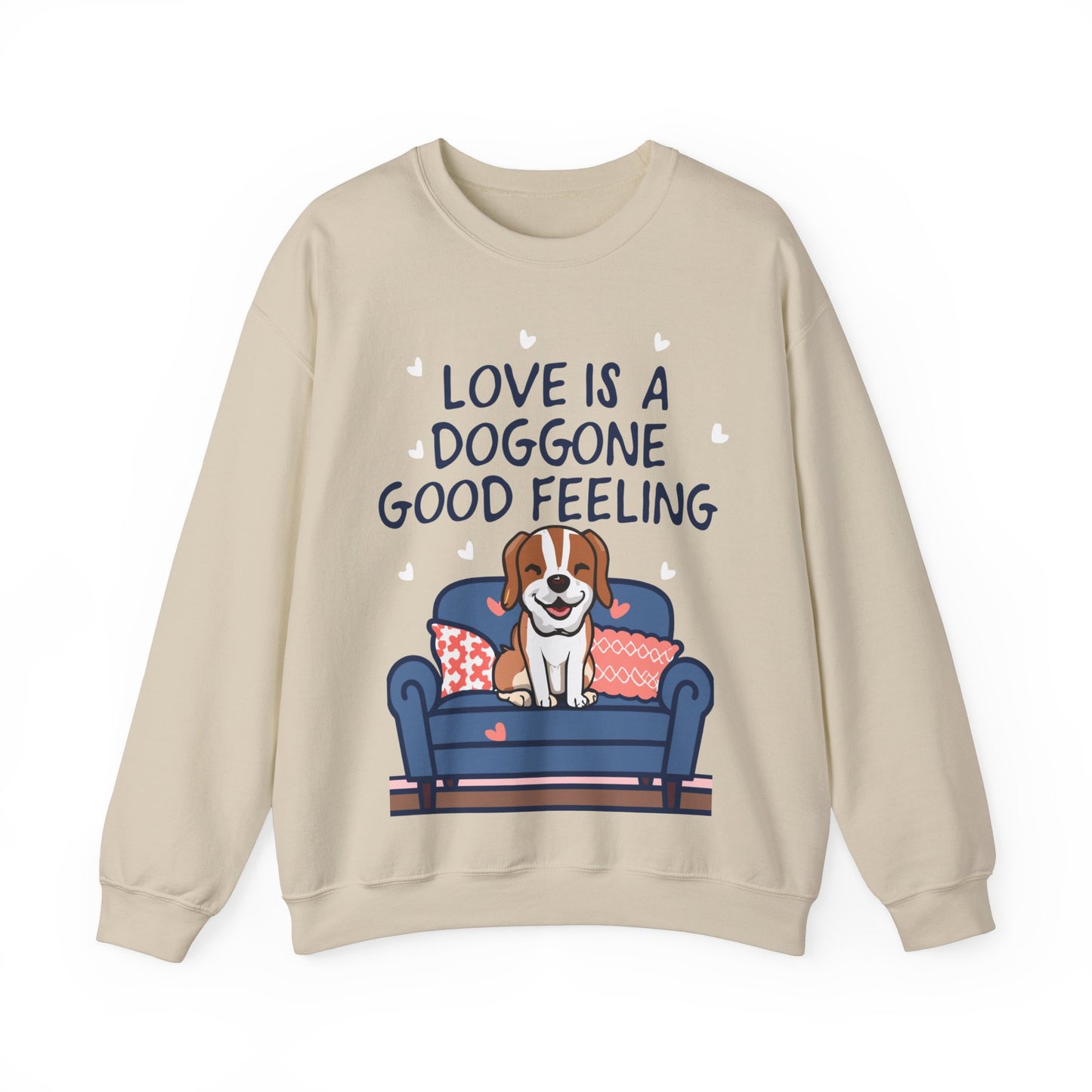 Cute Dog Cartoon Valentine's Day Meme Crewneck Sweatshirt