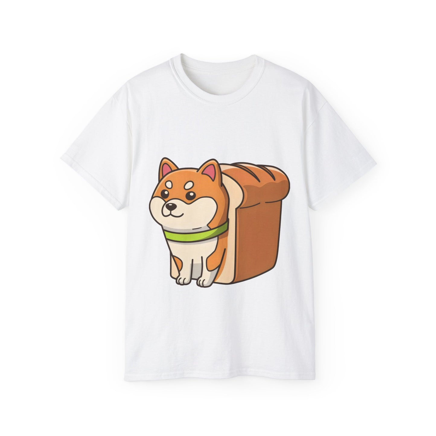 Cute Funny Dog Cartoon Shiba Bread Loaf Unisex Tee Shirt