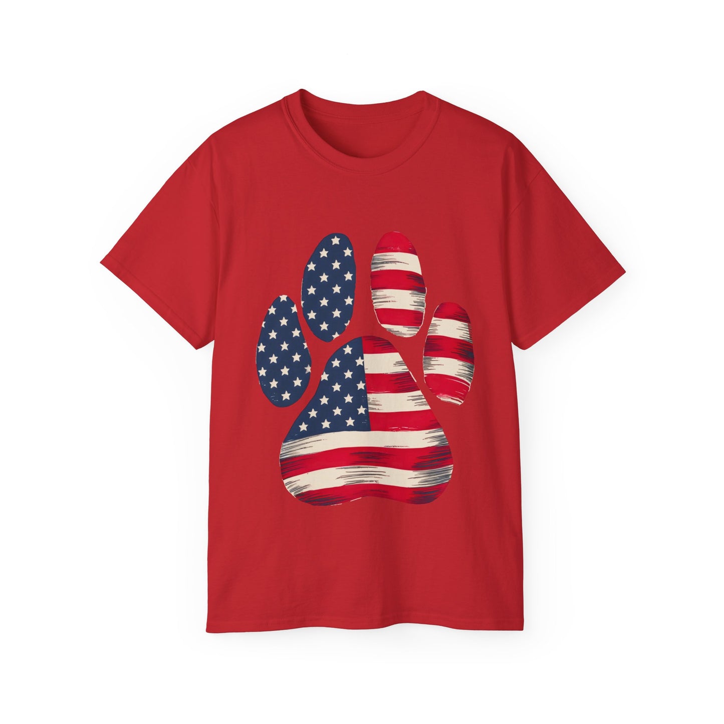 Paw Print Fourth of July Organic T-Shirt