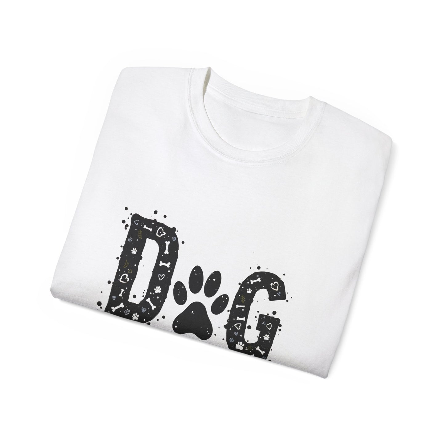 Cute Dog Dad Paw Print Unisex Organic T-Shirt