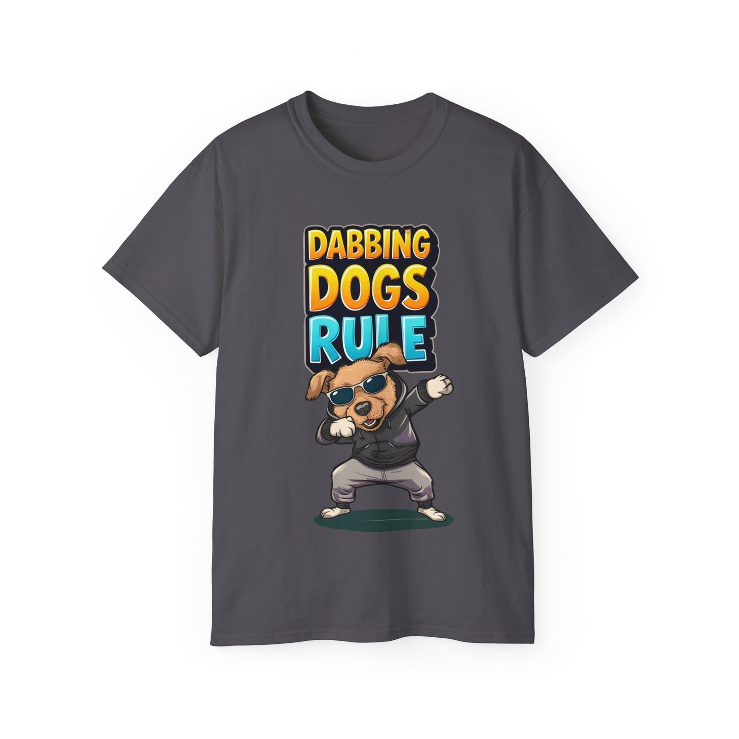 Cute Cartoon Dabbing Dogs Rule Unisex Organic T-Shirt