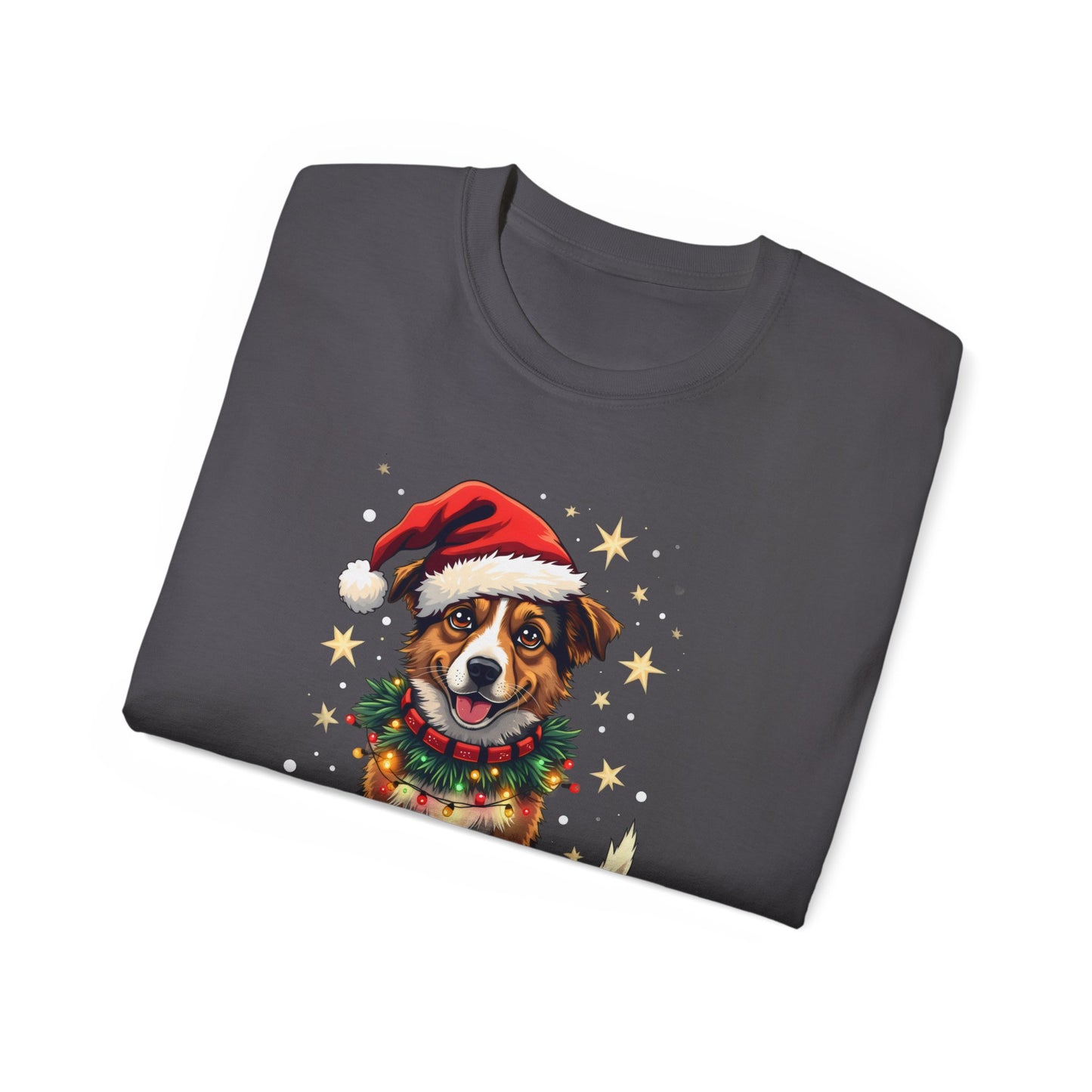 Cute Dog Cartoon Most Likely to Decorate Her Dog Jack Russell Terrier Unisex Organic T-Shirt