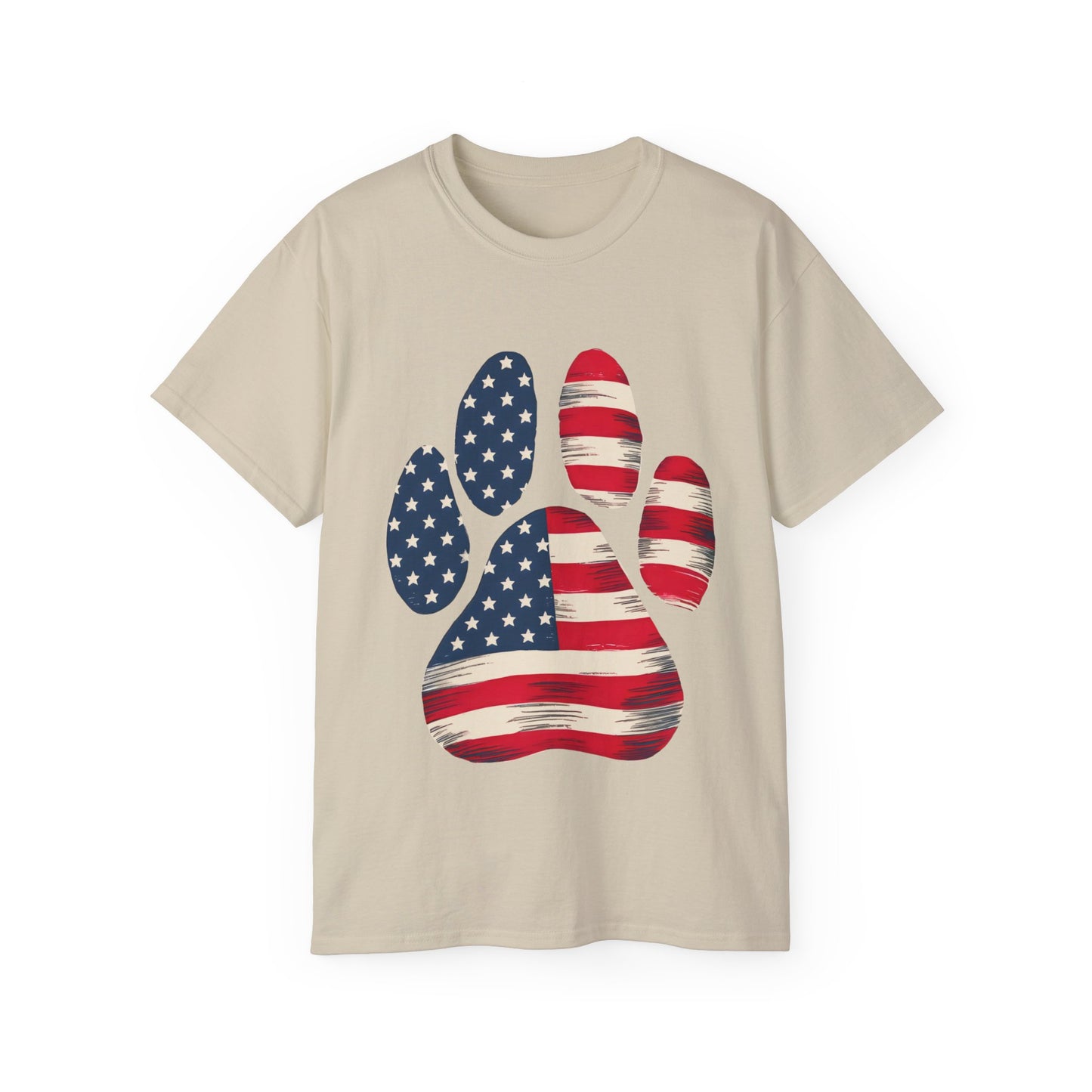 Paw Print Fourth of July Organic T-Shirt