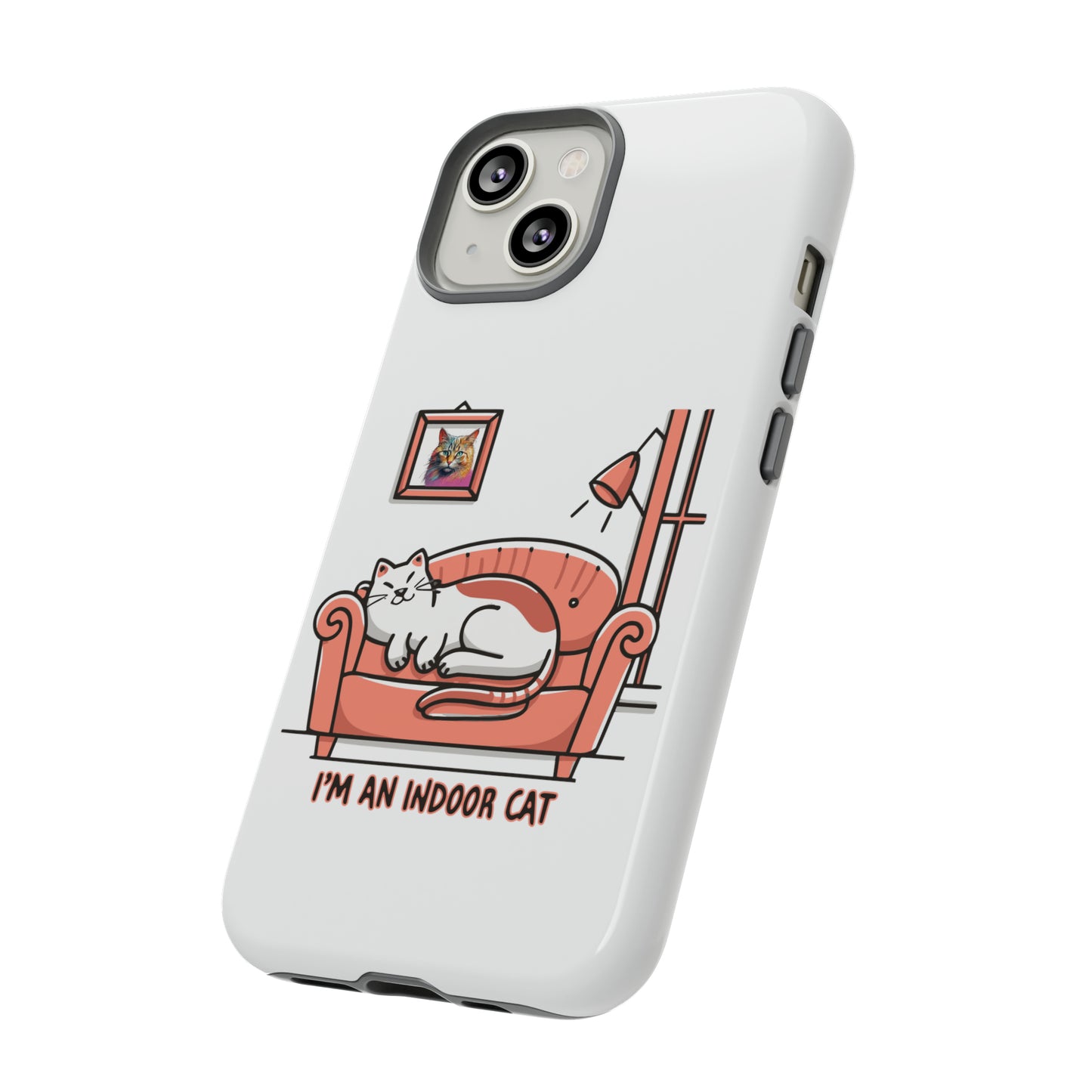 Cute Funny I'm an Indoor Cat Meme Cartoon iPhone Tough Cases