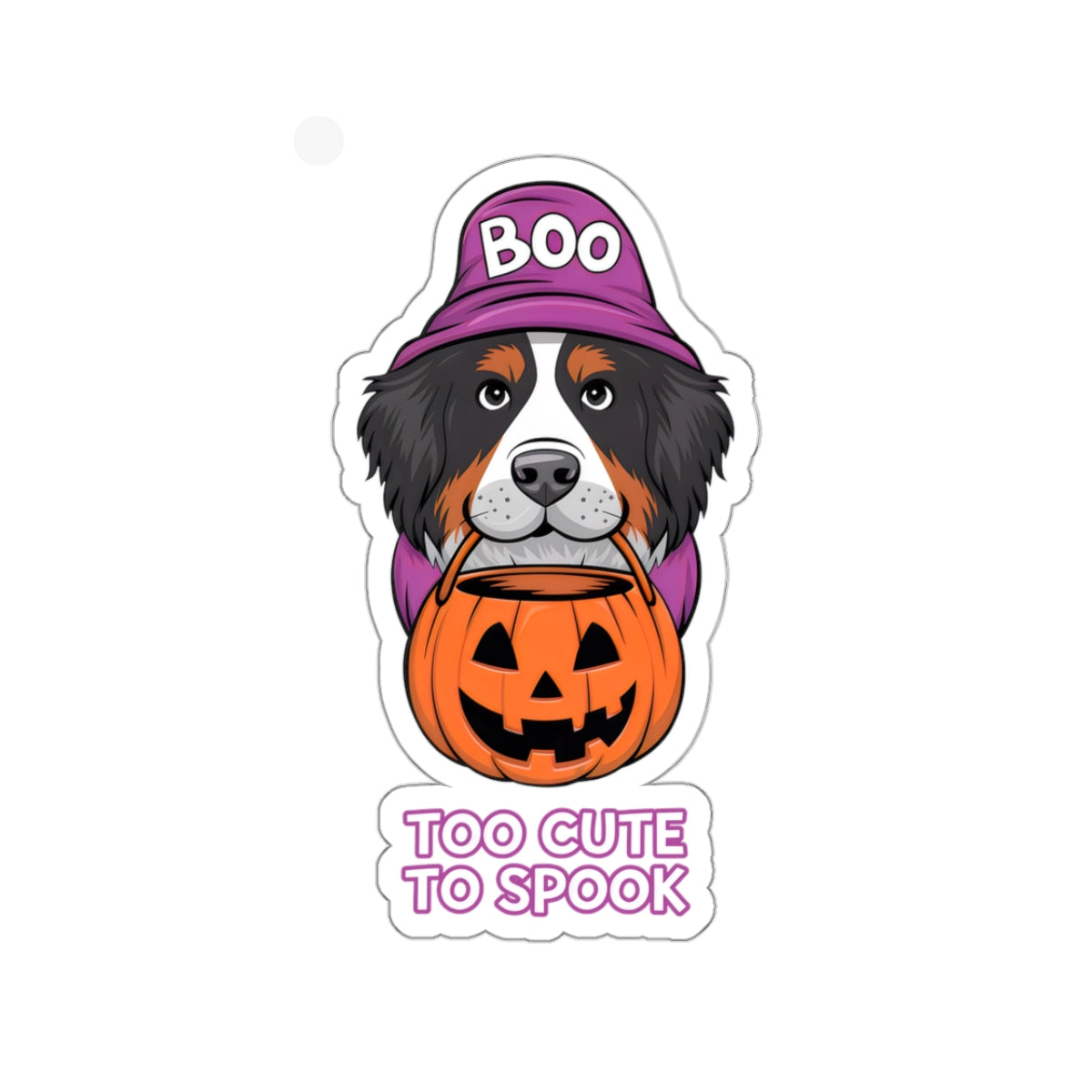 Dog Cartoon Too Cute to Spook Kiss-cut Stickers