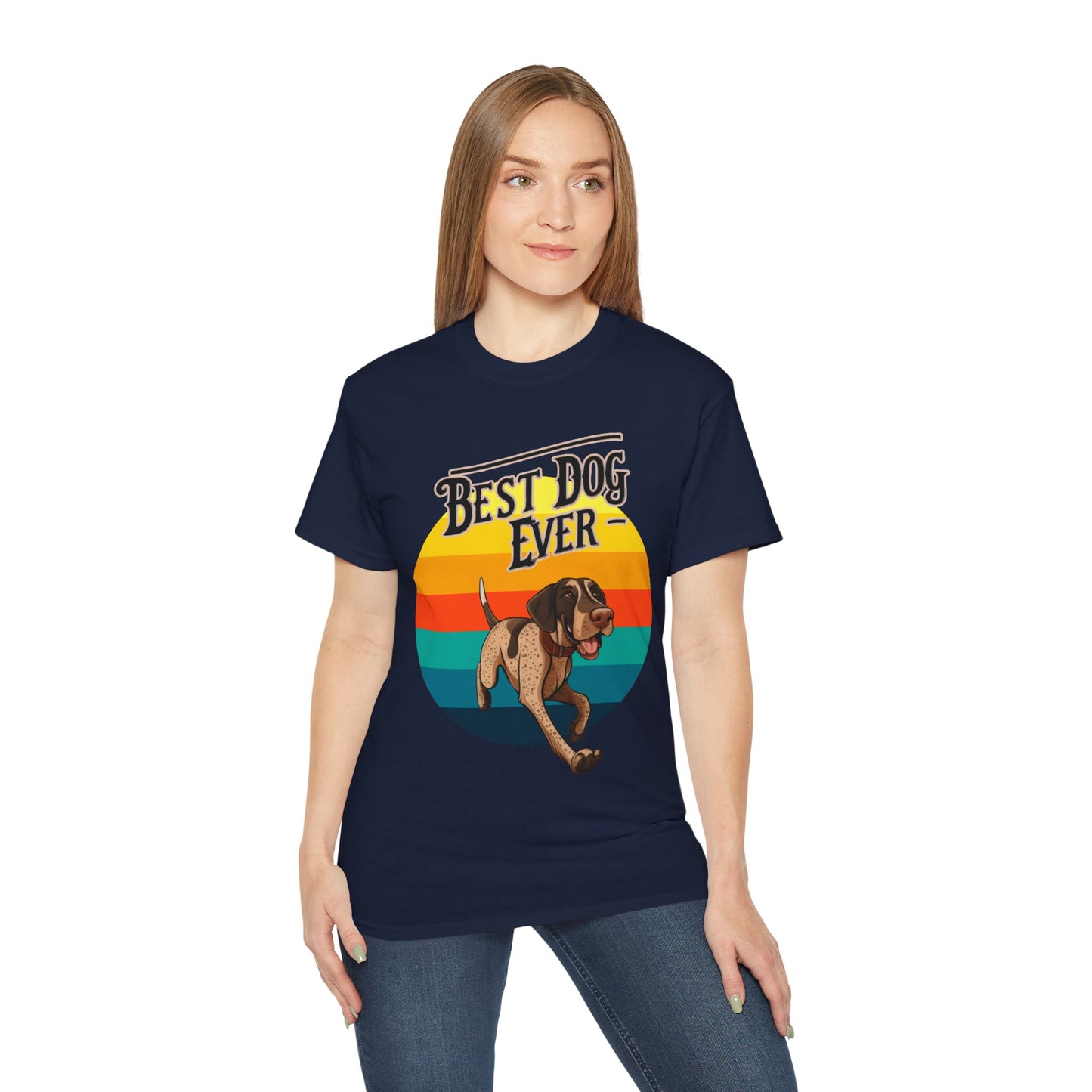 Cute Best Dog Ever German Shepherd Pointer GSP Unisex Organic T-Shirt