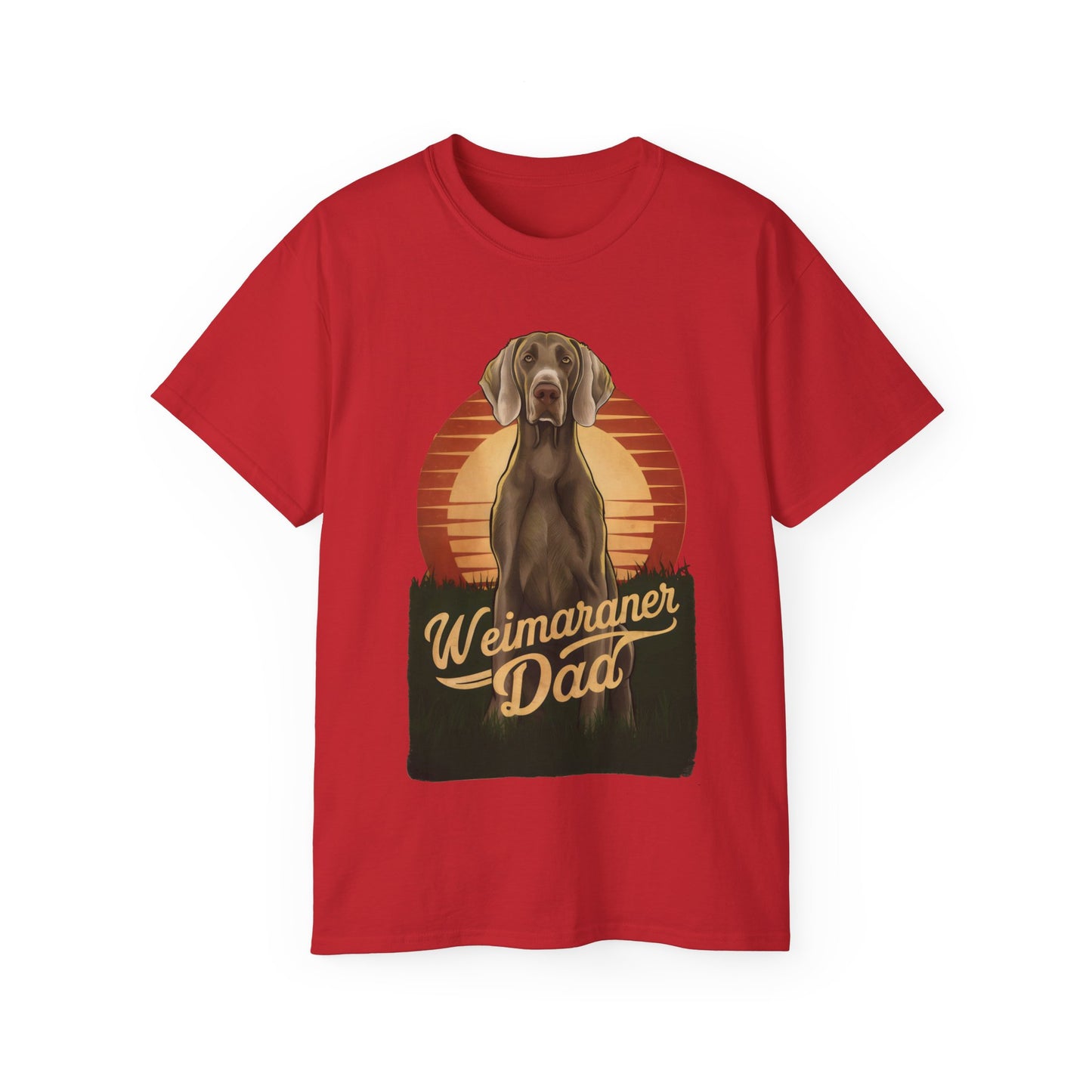 Cute Cartoon Weimaraner Dad Organic T-Shirt