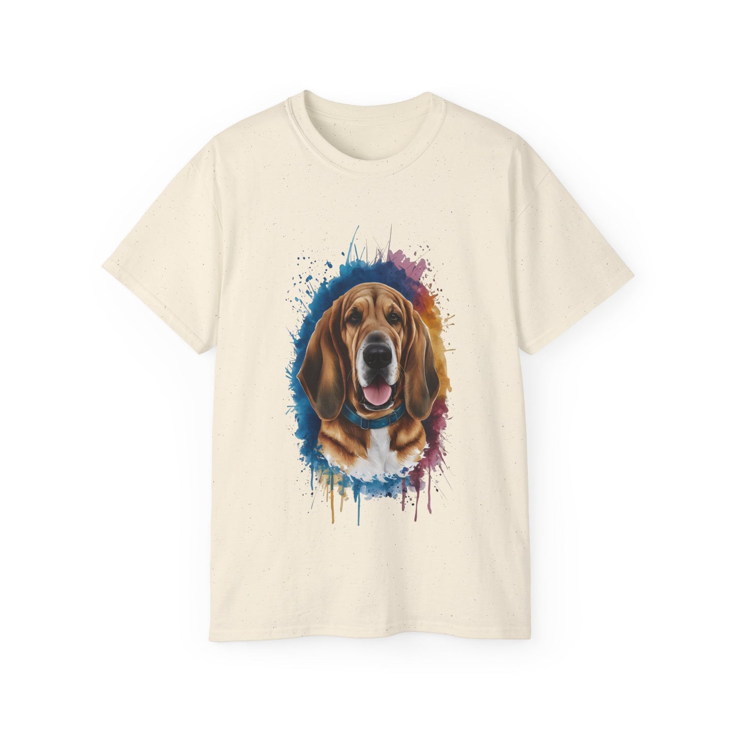 Cute Watercolour Bloodhound Dog Lover Organic T-Shirt