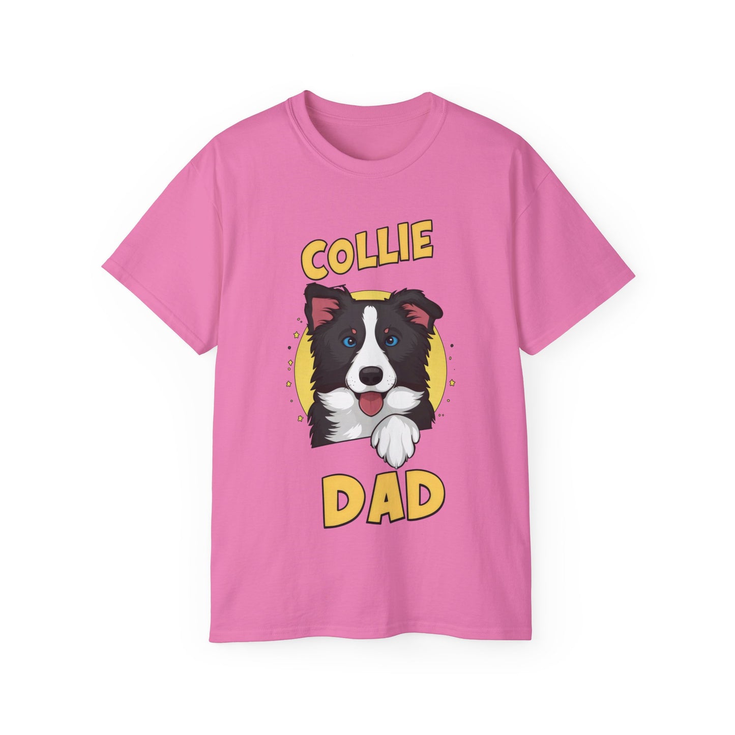 Cute Cartoon Collie Dad Organic T-Shirt