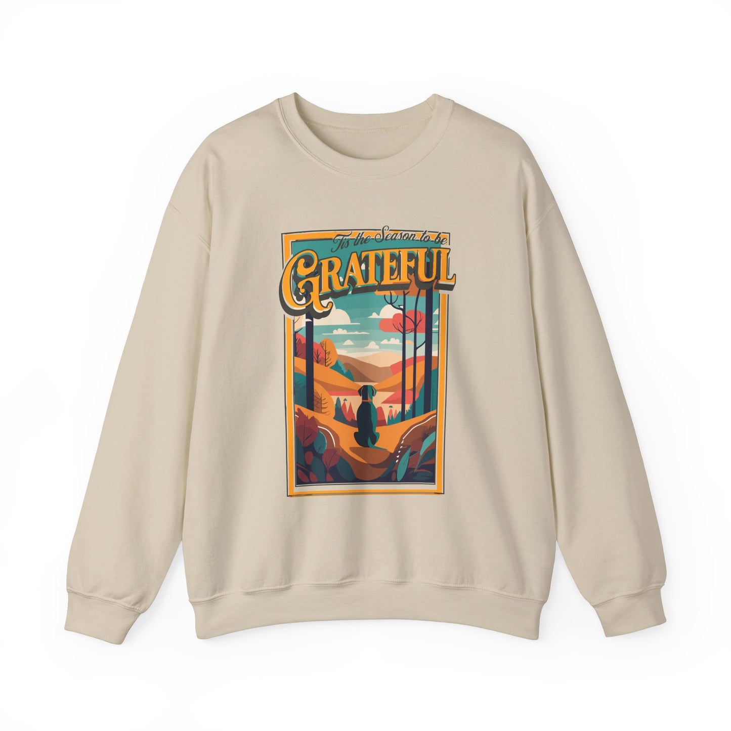 Tis the Season to be Grateful Thanksgiving Unisex Crewneck Sweatshirt