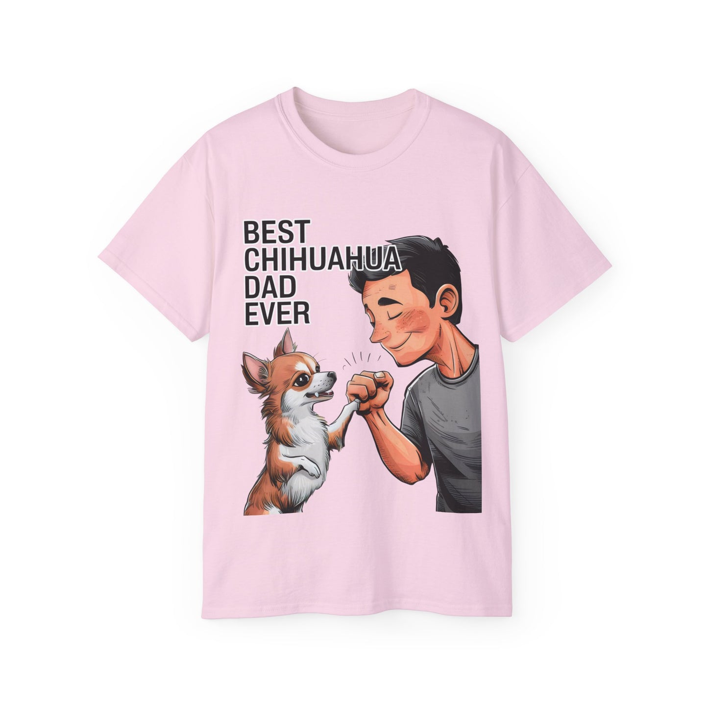 Cute Funny Cartoon Best Chihuahua Dad Ever Organic T-Shirt