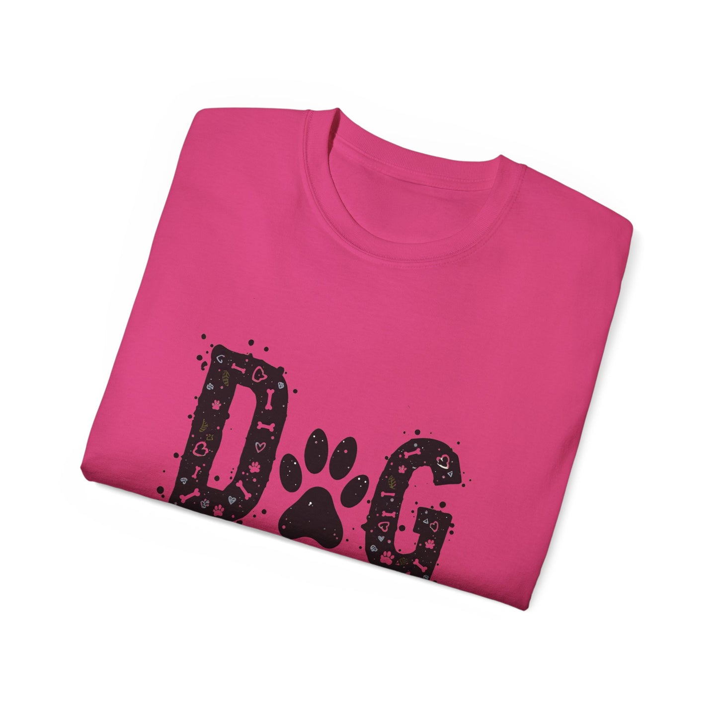 Cute Dog Dad Paw Print Unisex Organic T-Shirt