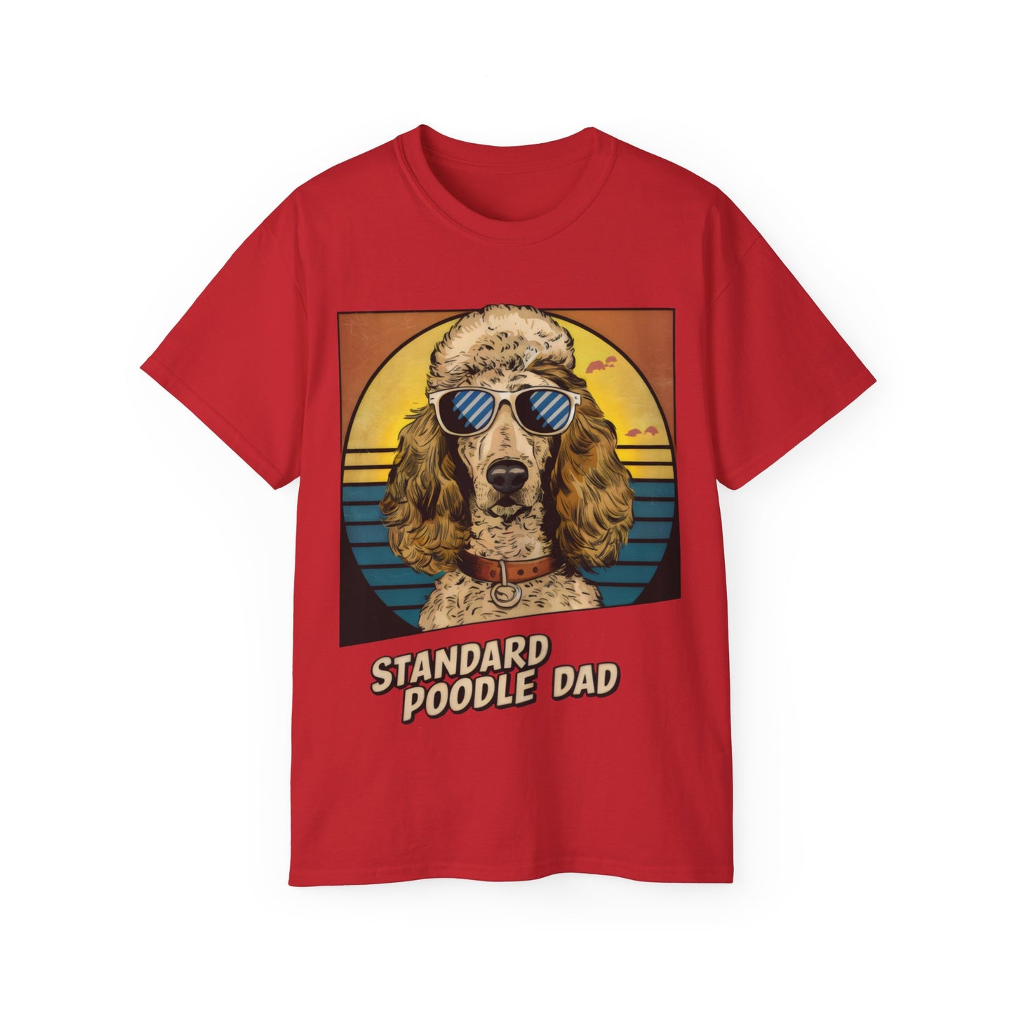 Cute Cartoon Standard Poodle Dad Organic T-Shirt