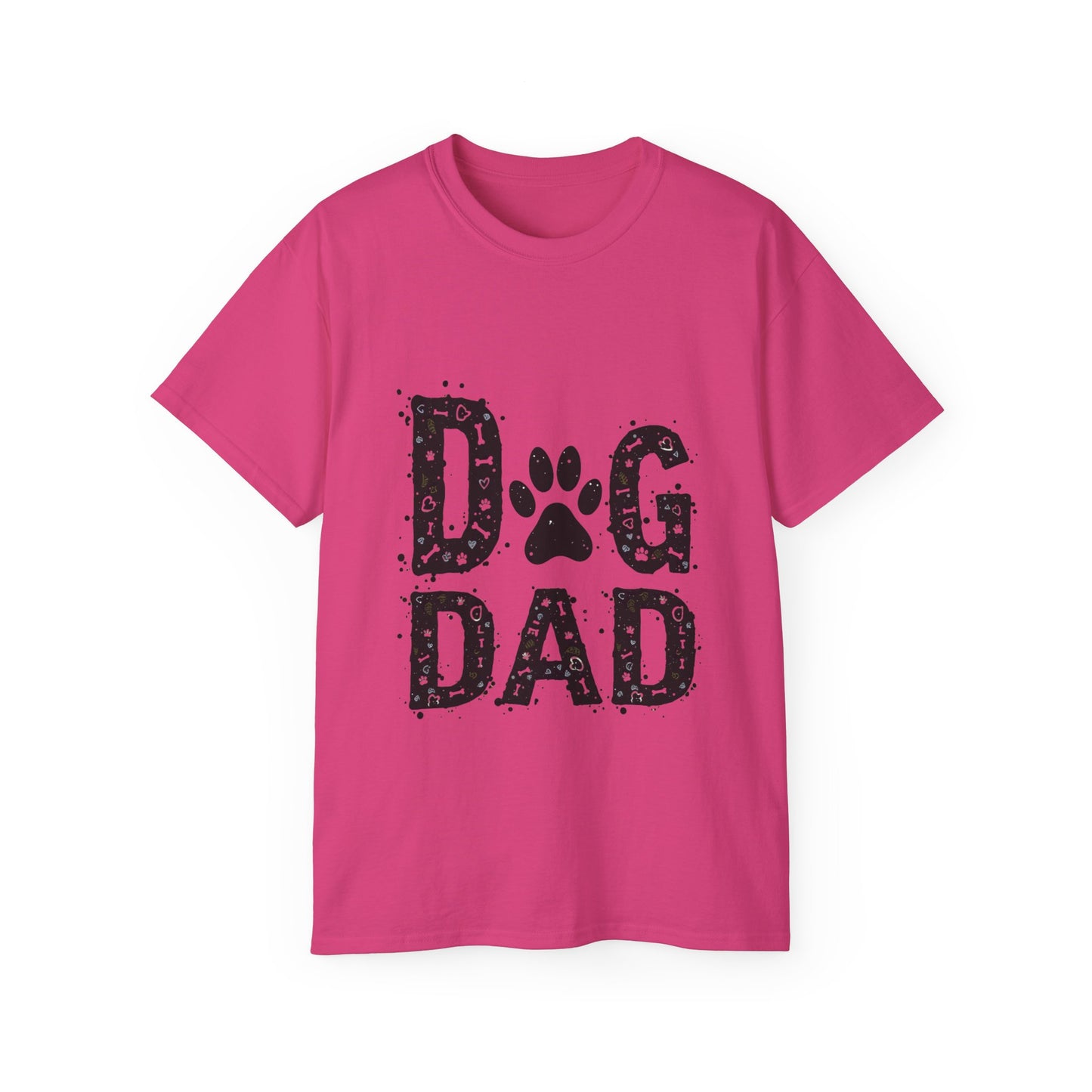 Cute Dog Dad Paw Print Unisex Organic T-Shirt