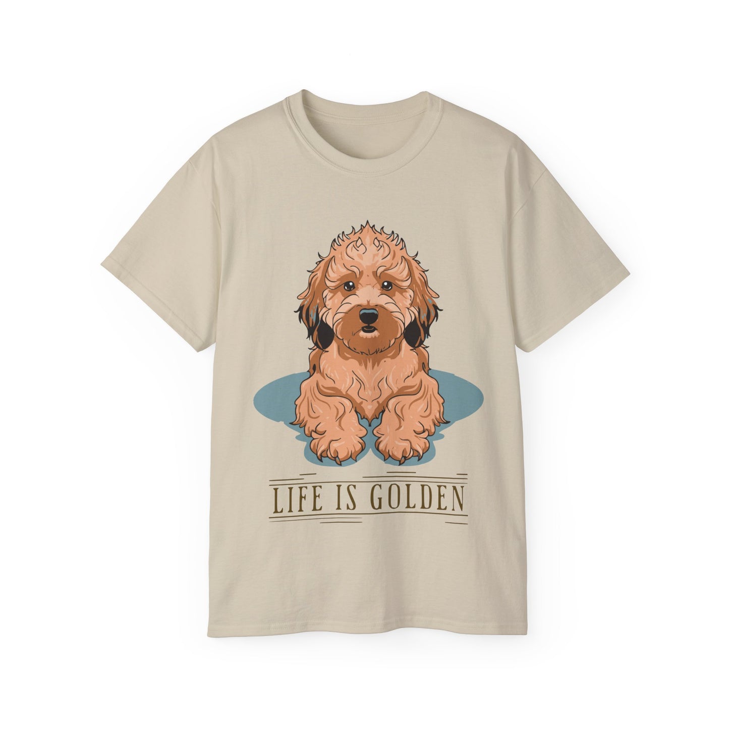 Goldendoodle Lover Life is Golden Unisex Organic T-Shirt