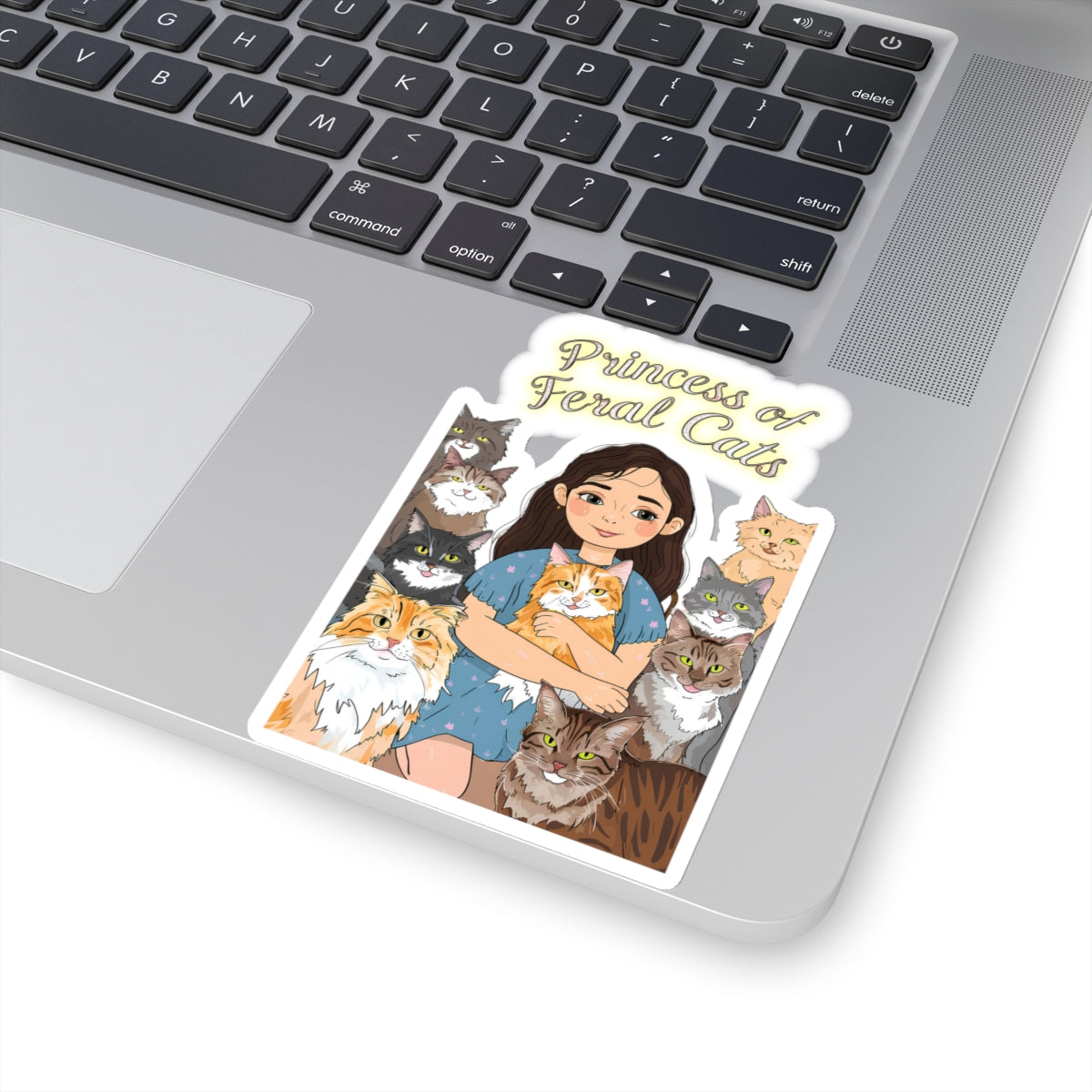 Cute Cat Lover Princess of Feral Cats Kiss-cut Stickers