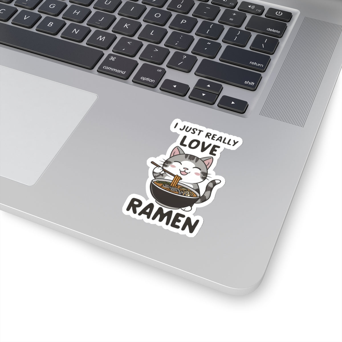 Cute Cat Cartoon I Just Really Love Ramen Kiss-cut Stickers