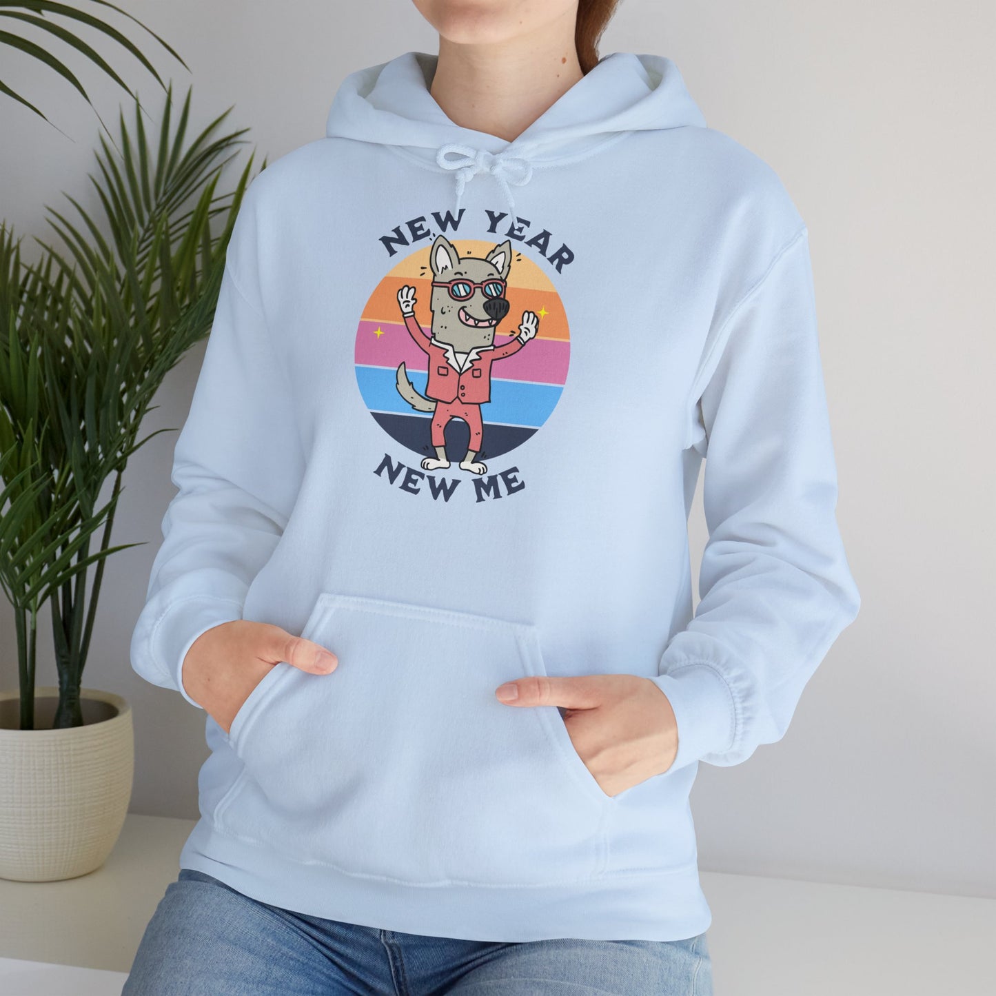 Cute Funny New Year New Me Unisex Hooded Sweatshirt