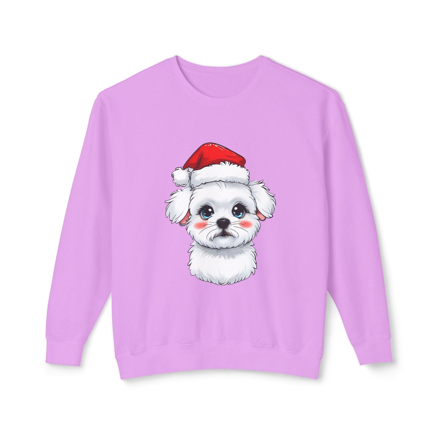 Cute Dog Cartoon Bichon Frise Christmas Sweatshirt