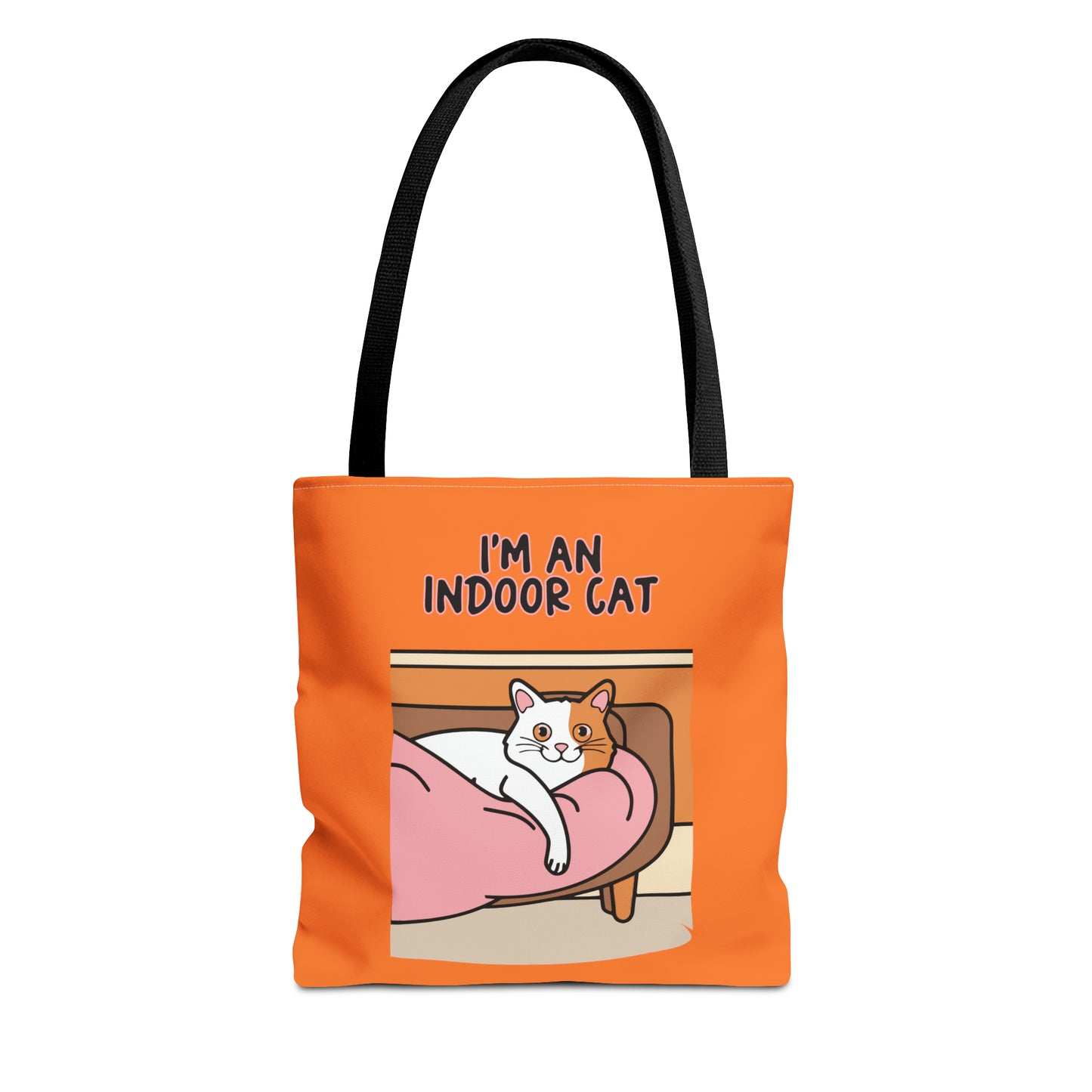 Cute Funny I'm an Indoor Cat Cartoon Meme Tote Bag