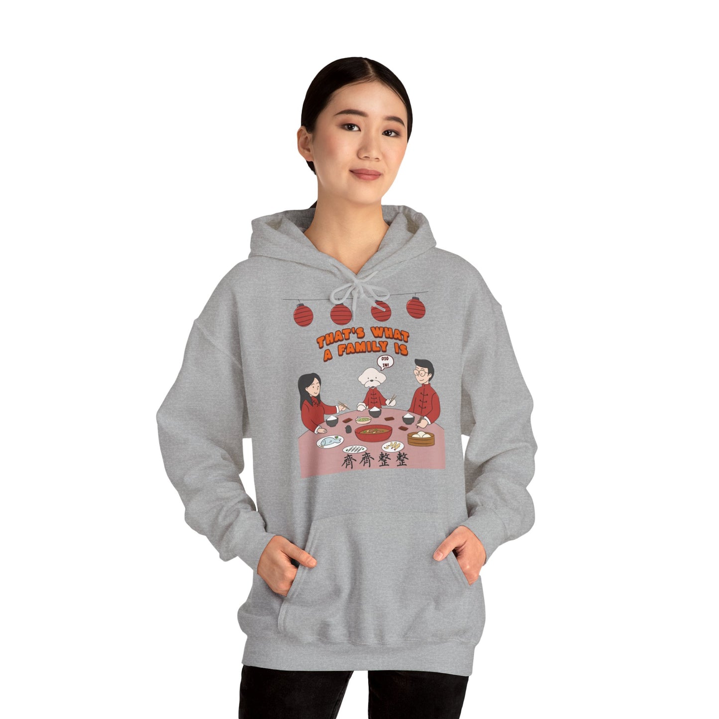 Cheeky Bichon Cute Dog Cartoon Chinese New Year Unisex Hooded Sweatshirt