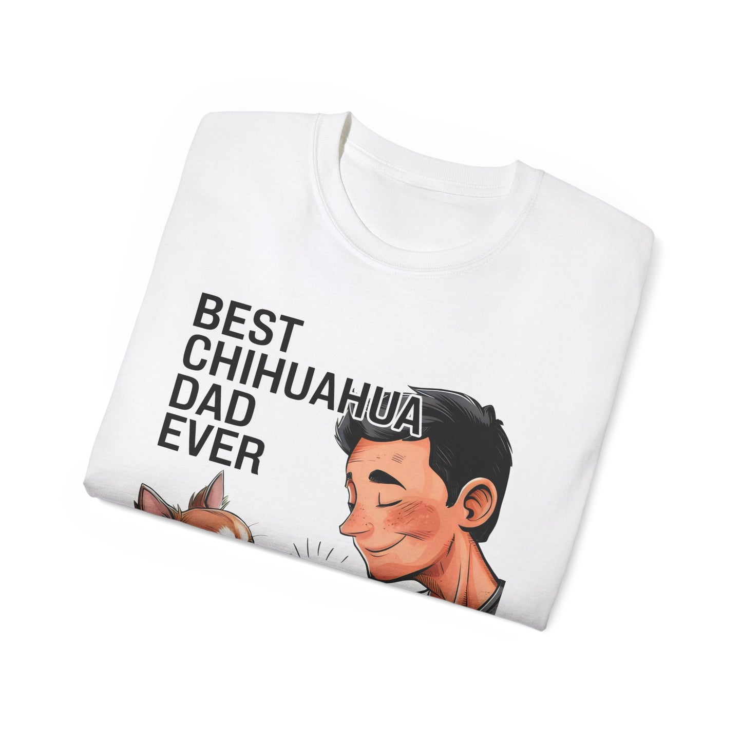 Cute Funny Cartoon Best Chihuahua Dad Ever Organic T-Shirt