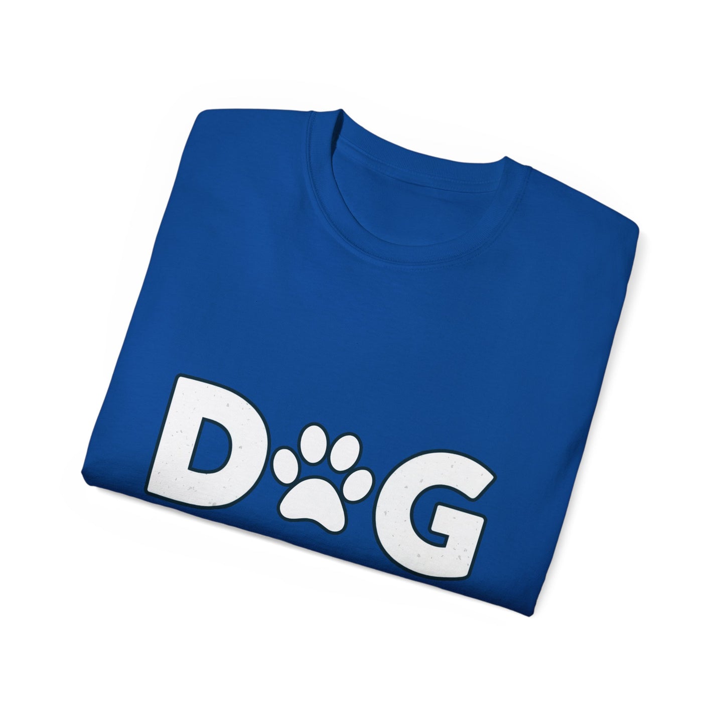 Cute Dog Dad Paw Print Unisex Organic T-Shirt