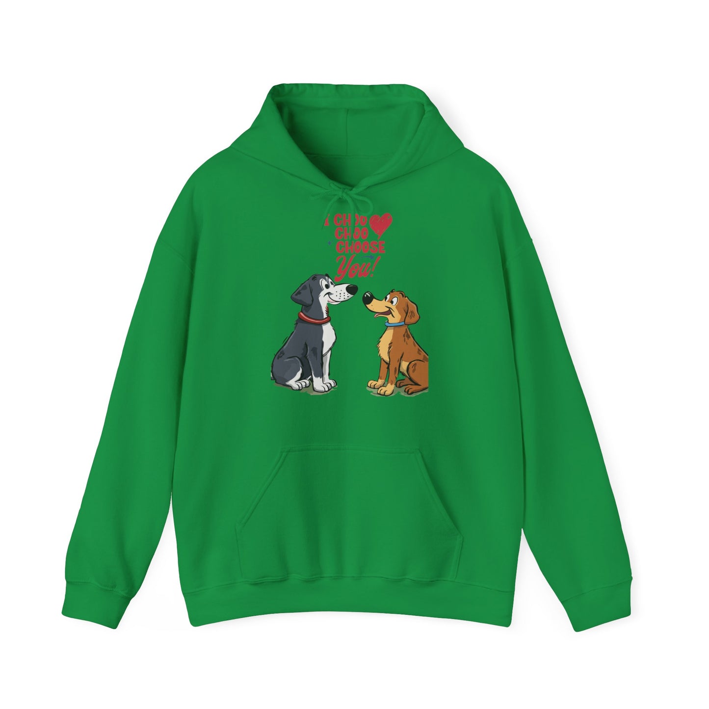 Cute Cartoon Dog I Choose You Valentine's Day Unisex Hooded Sweatshirt