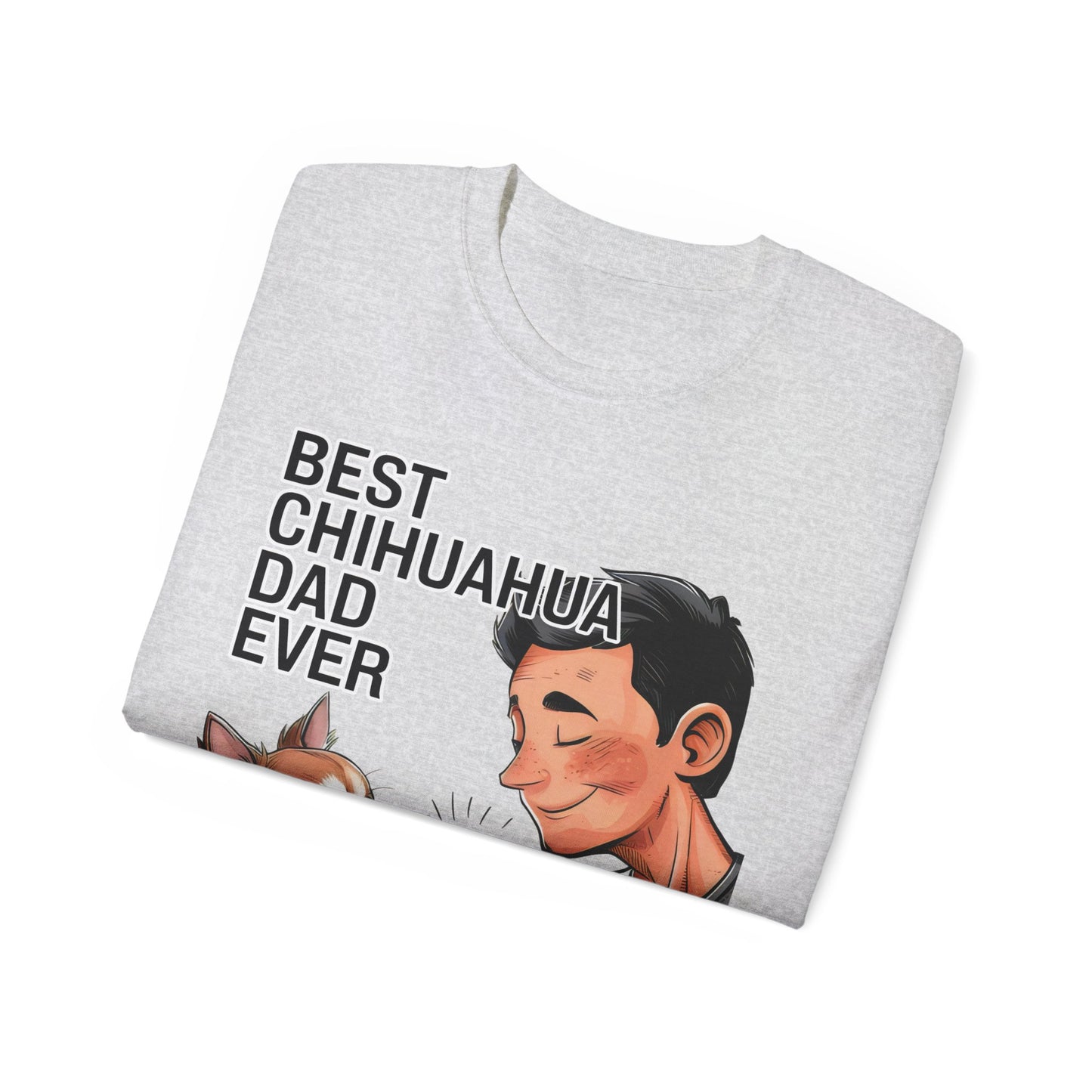 Cute Funny Cartoon Best Chihuahua Dad Ever Organic T-Shirt