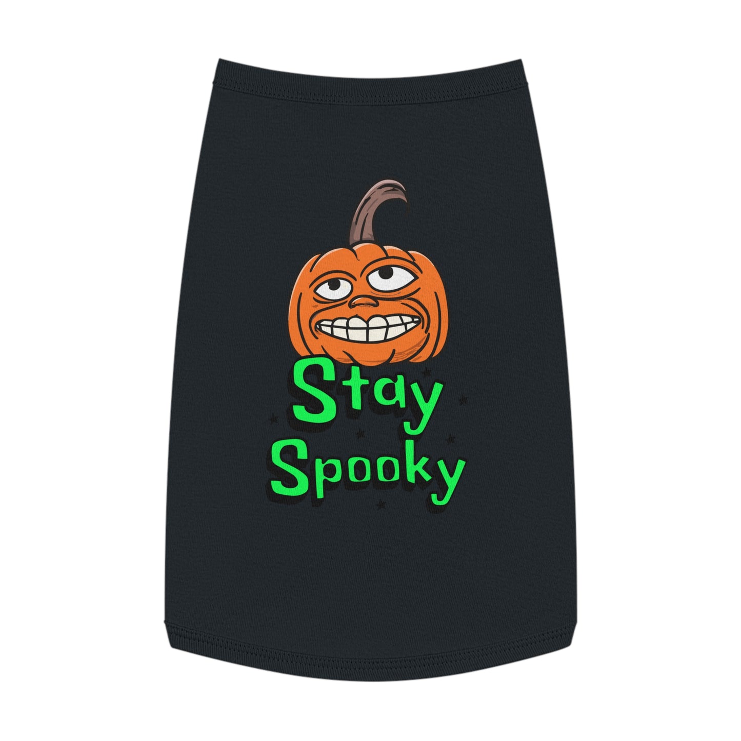 Stay Spooky Troll Face Pet Tank Top