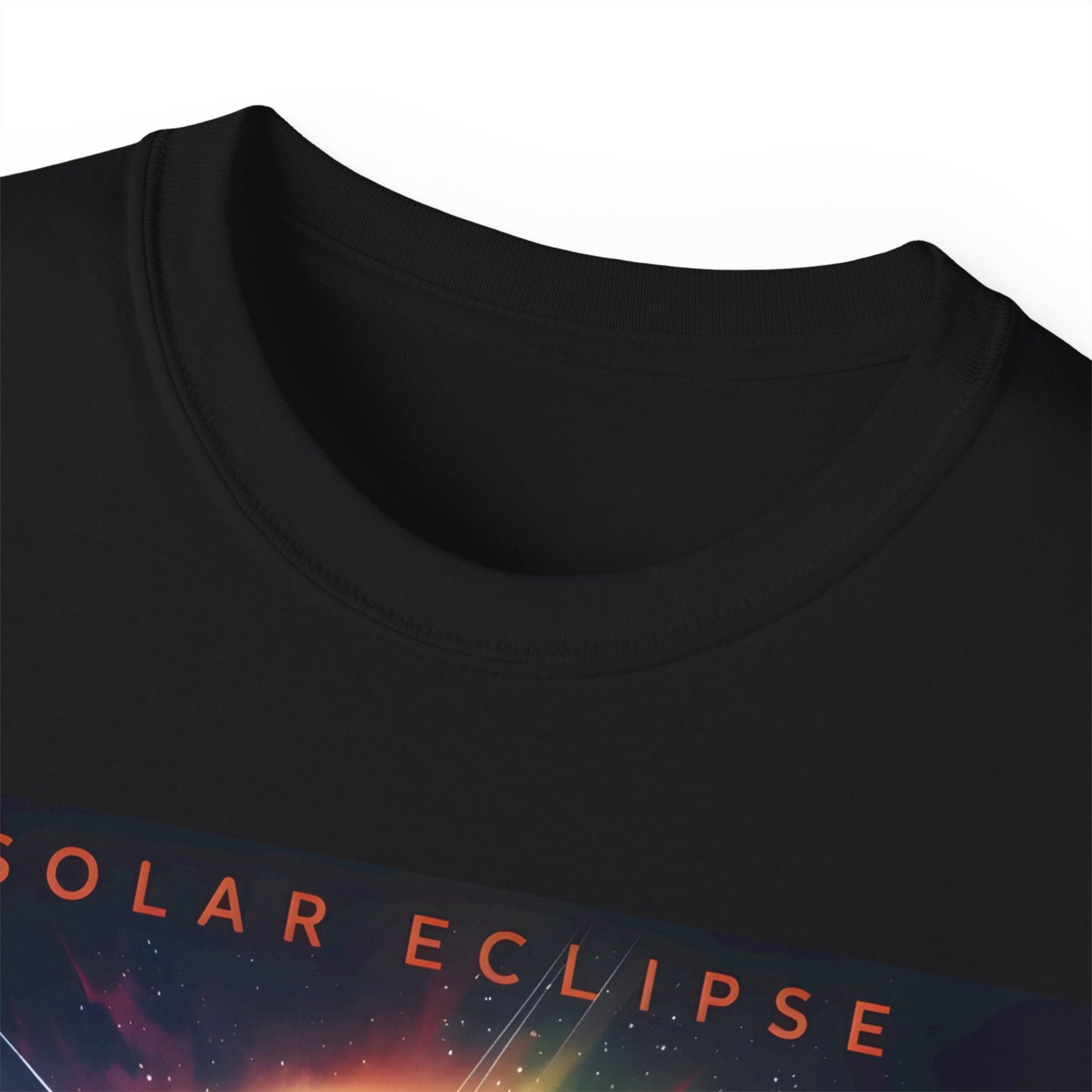 Cute Dog Cartoon Solar Eclipse Unisex Organic T-Shirt