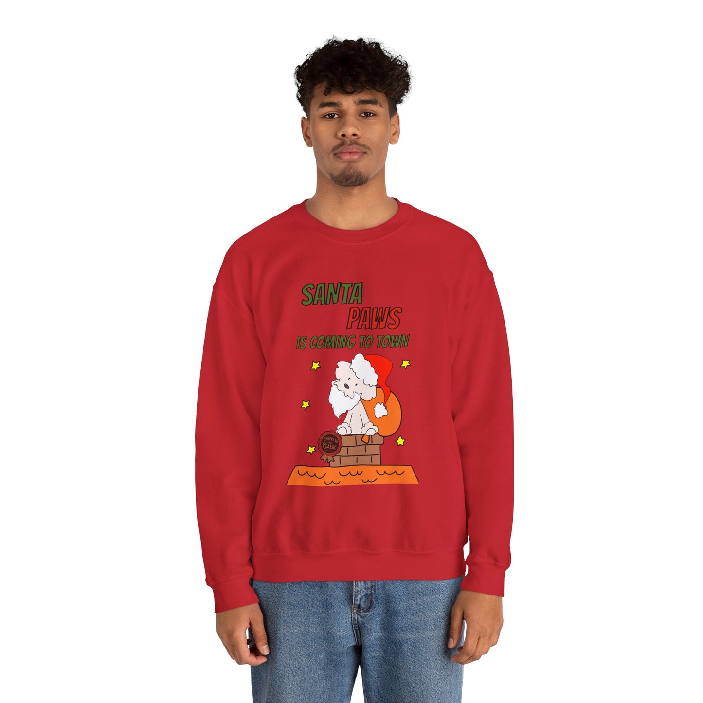 Santa Paws is Coming to Town Unisex Crewneck Sweatshirt