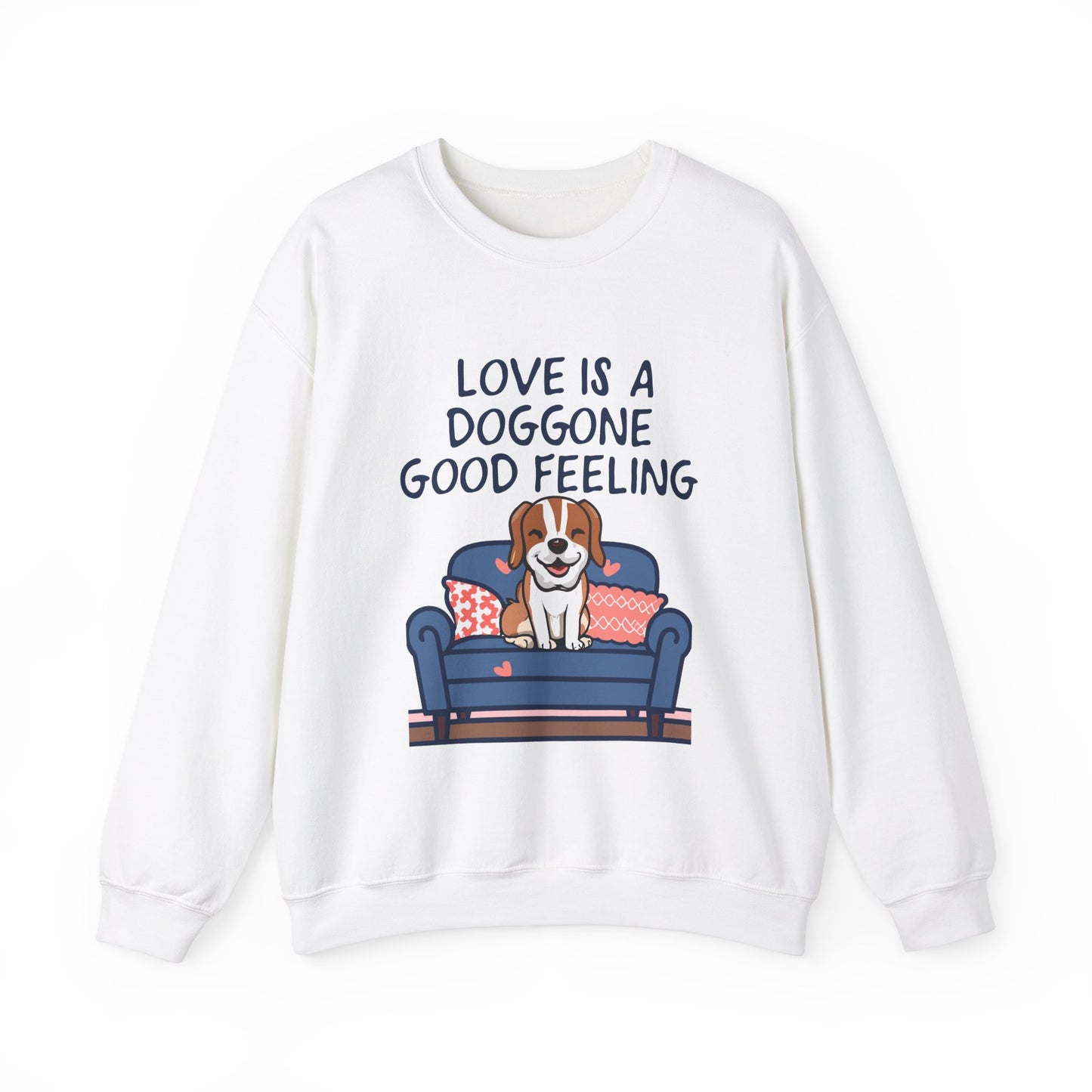 Cute Dog Cartoon Valentine's Day Meme Crewneck Sweatshirt