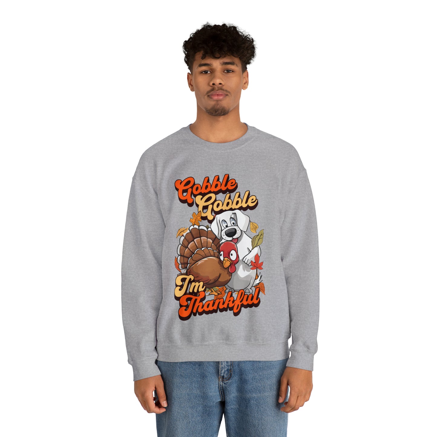 Gobble Gobble I'm Thankful Unisex Crewneck Sweatshirt