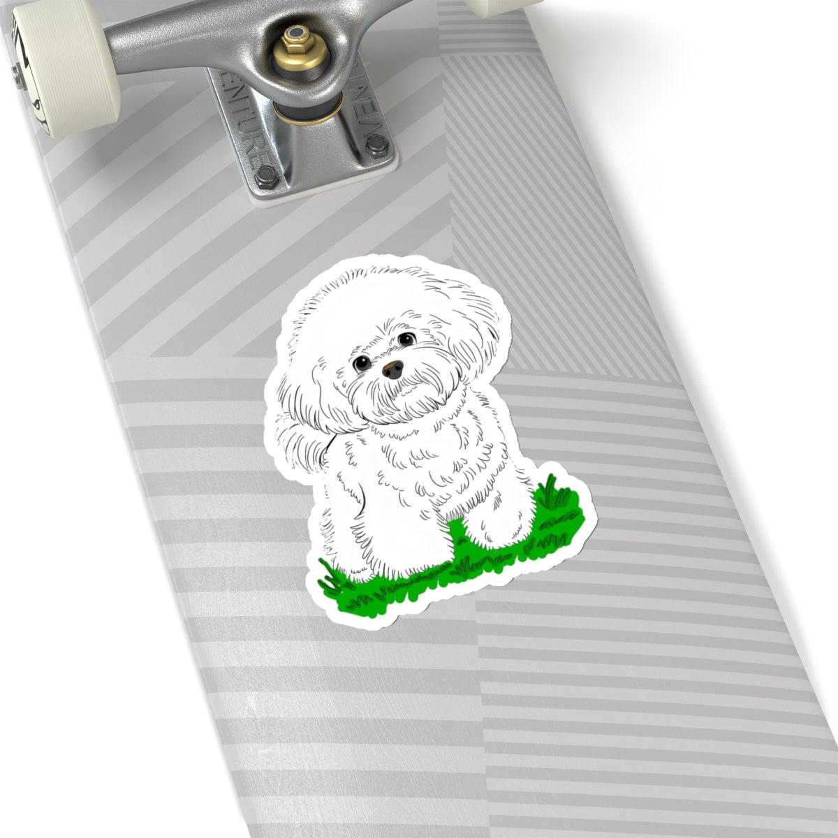 Cute Dog Cartoon Bichon Frise Poodle Kiss-cut Stickers