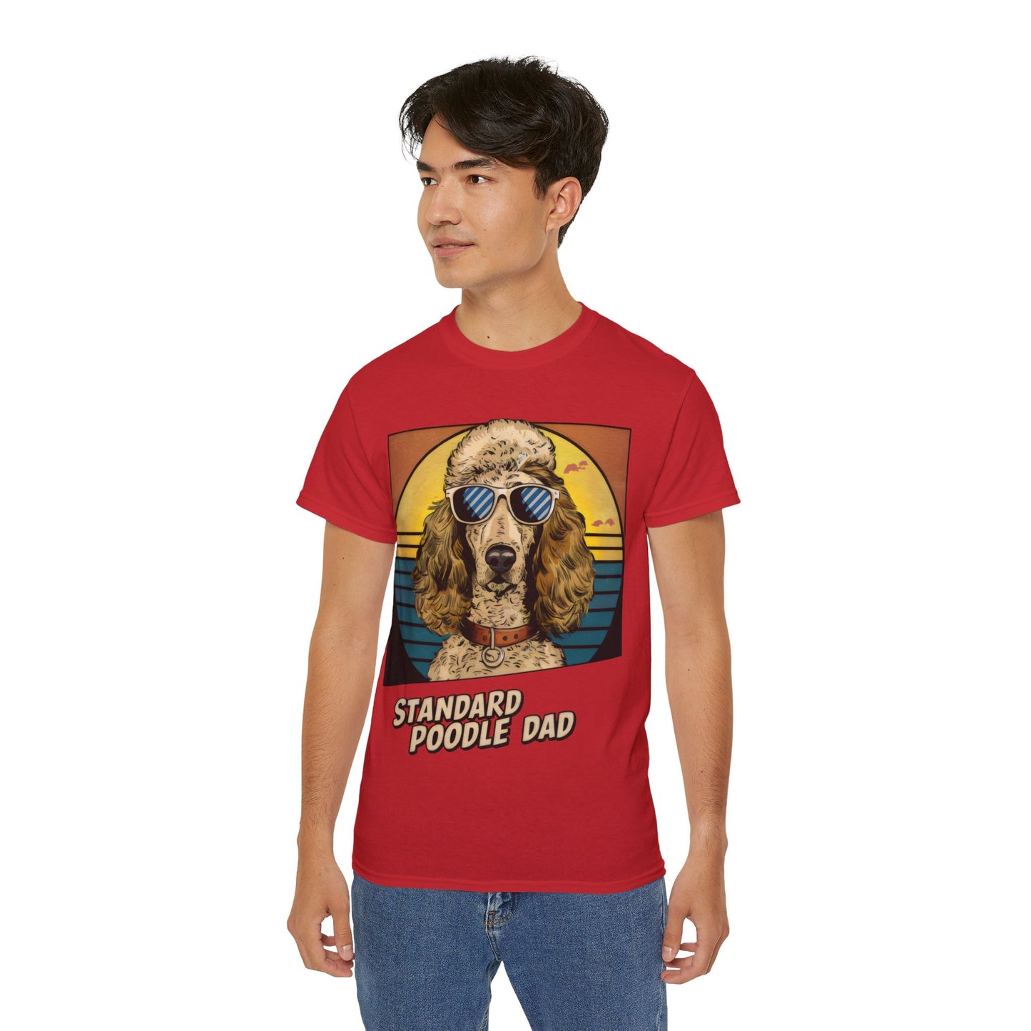 Cute Cartoon Standard Poodle Dad Organic T-Shirt