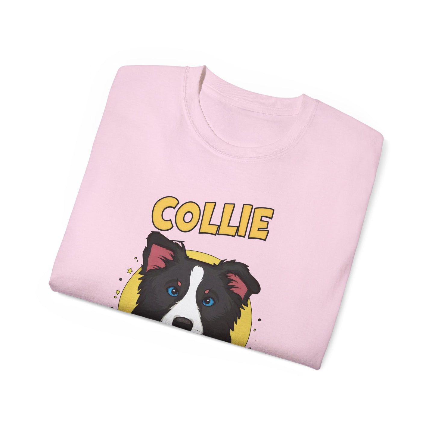 Cute Cartoon Collie Dad Organic T-Shirt