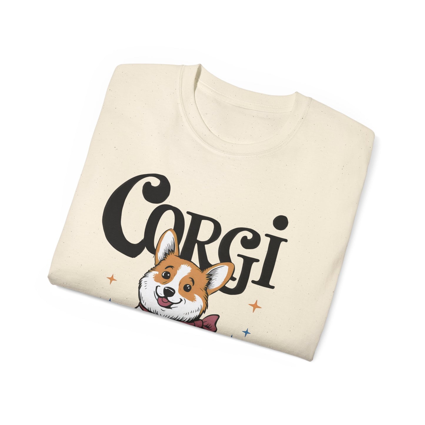 Cute Dog Cartoon Corgi Mama Organic T-Shirt