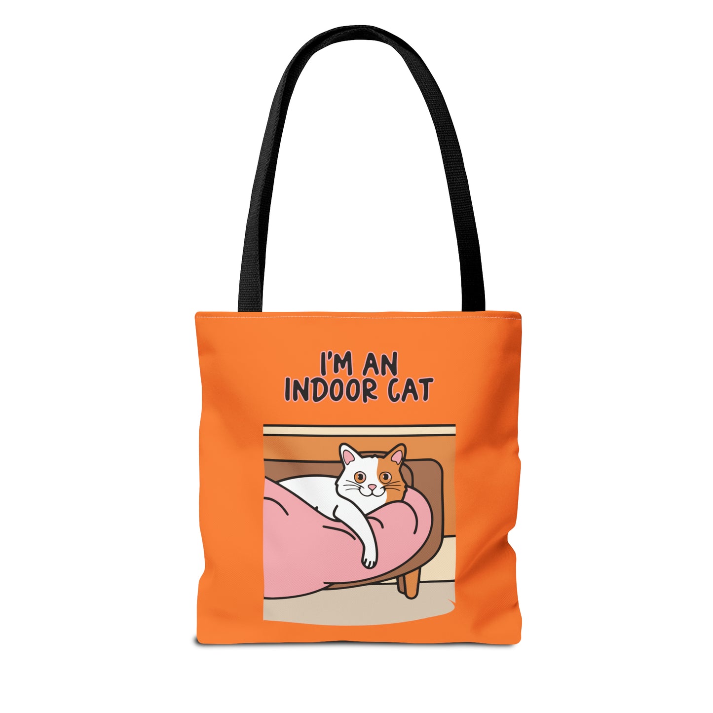 Cute Funny I'm an Indoor Cat Cartoon Meme Tote Bag