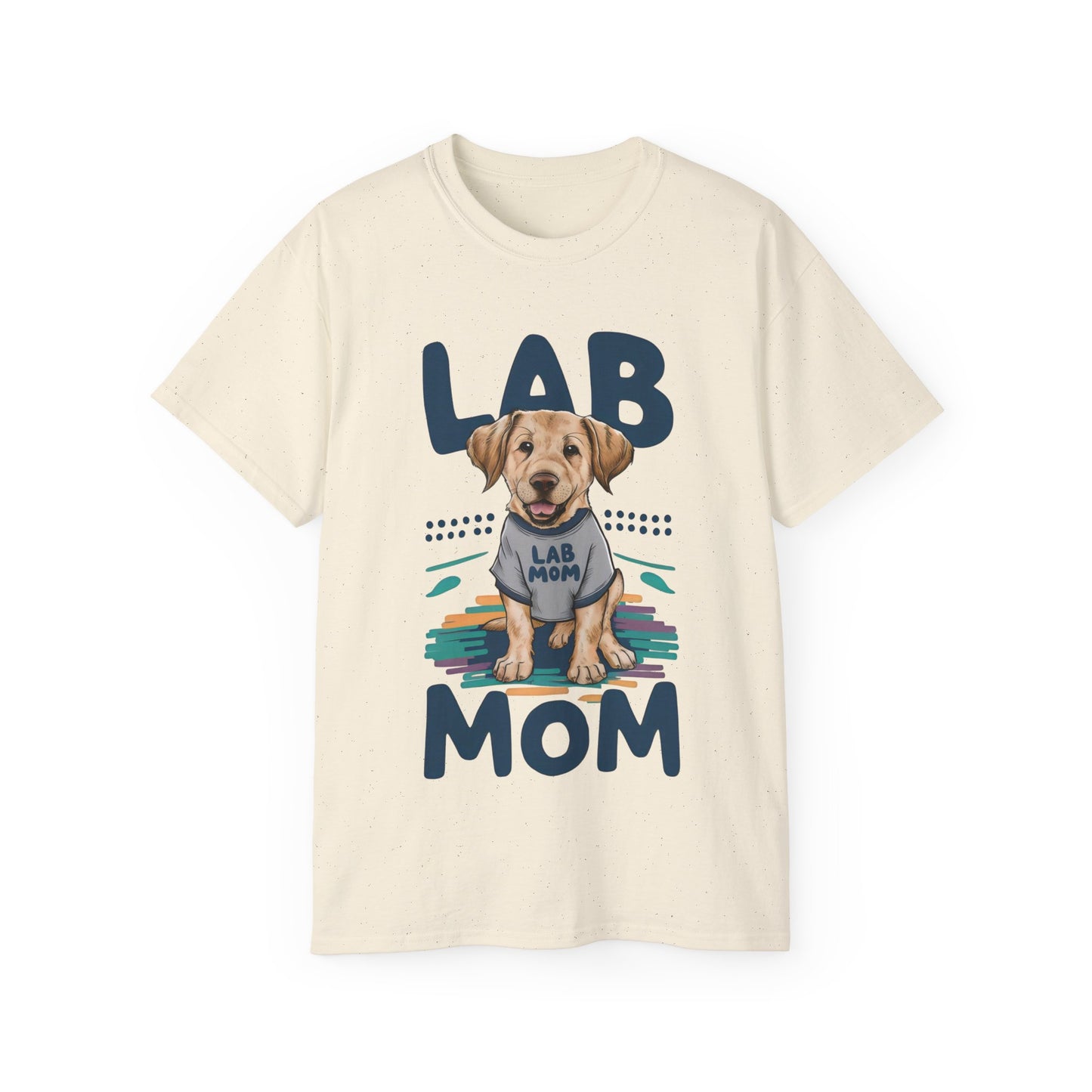 Cute Dog Cartoon Lab Mom Organic T-Shirt