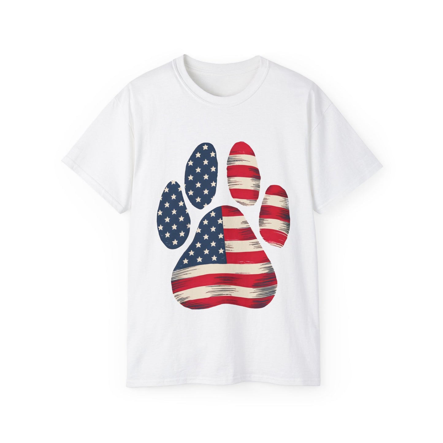 Paw Print Fourth of July Organic T-Shirt