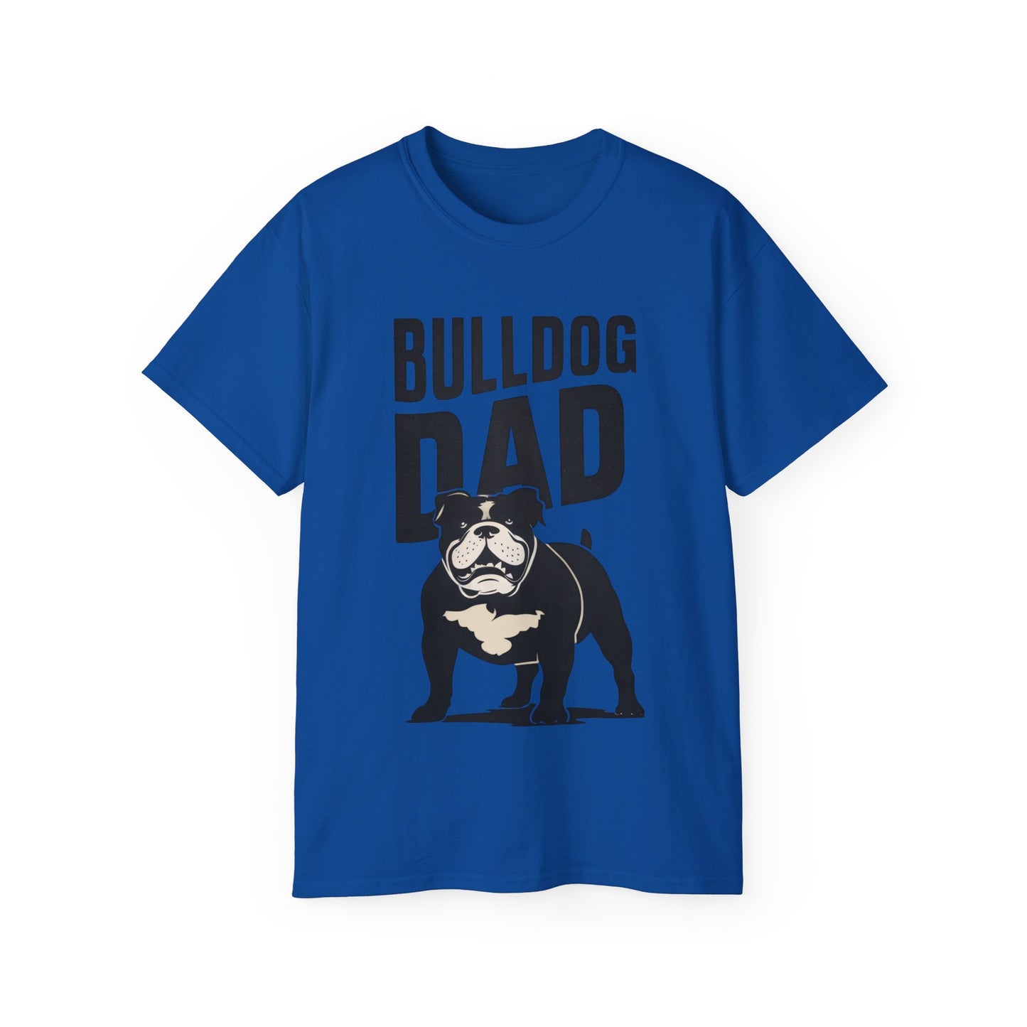 Cute Cartoon Bulldog Dad Organic T-Shirt