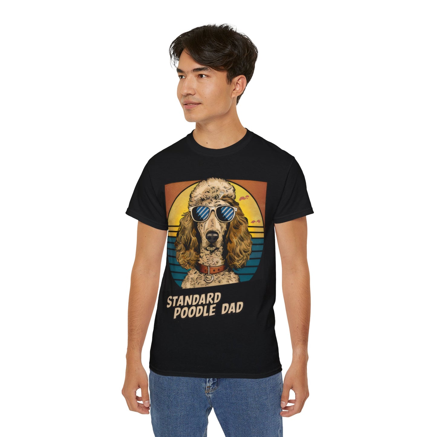 Cute Cartoon Standard Poodle Dad Organic T-Shirt