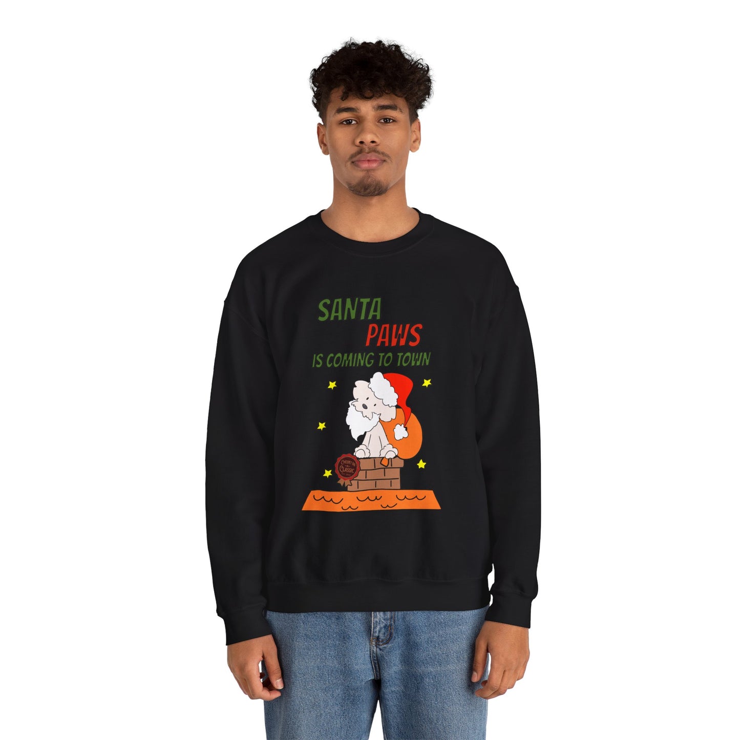 Santa Paws is Coming to Town Unisex Crewneck Sweatshirt